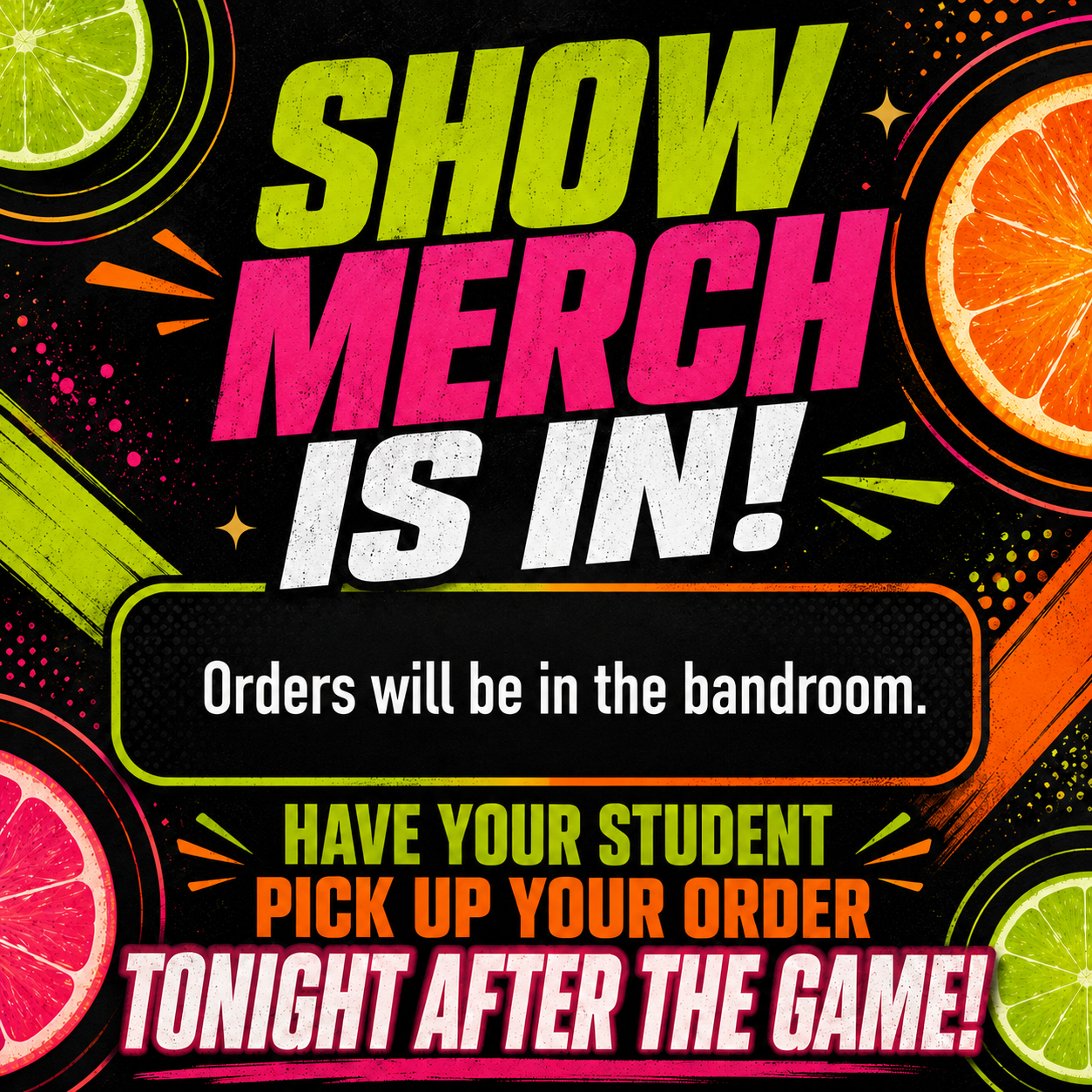 SHOW MERCH DAY!