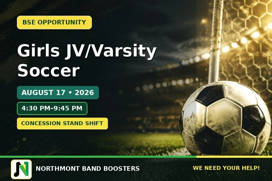 Girls JV/Varsity Soccer — Concession Help Needed! | August 17