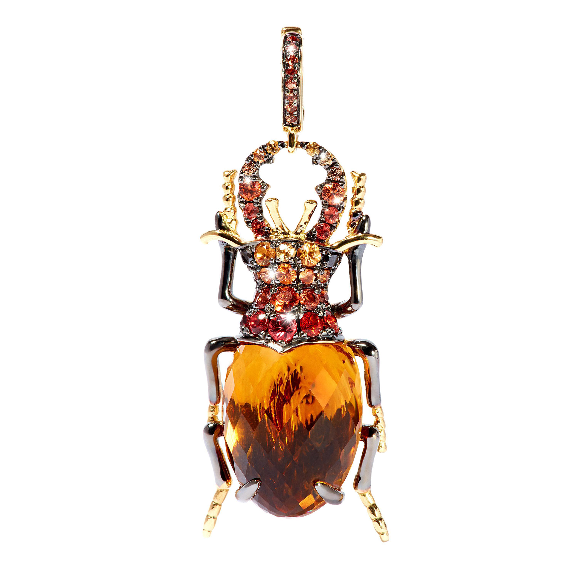 Annoushka Mythology 18ct Gold Citrine Beetle Charm