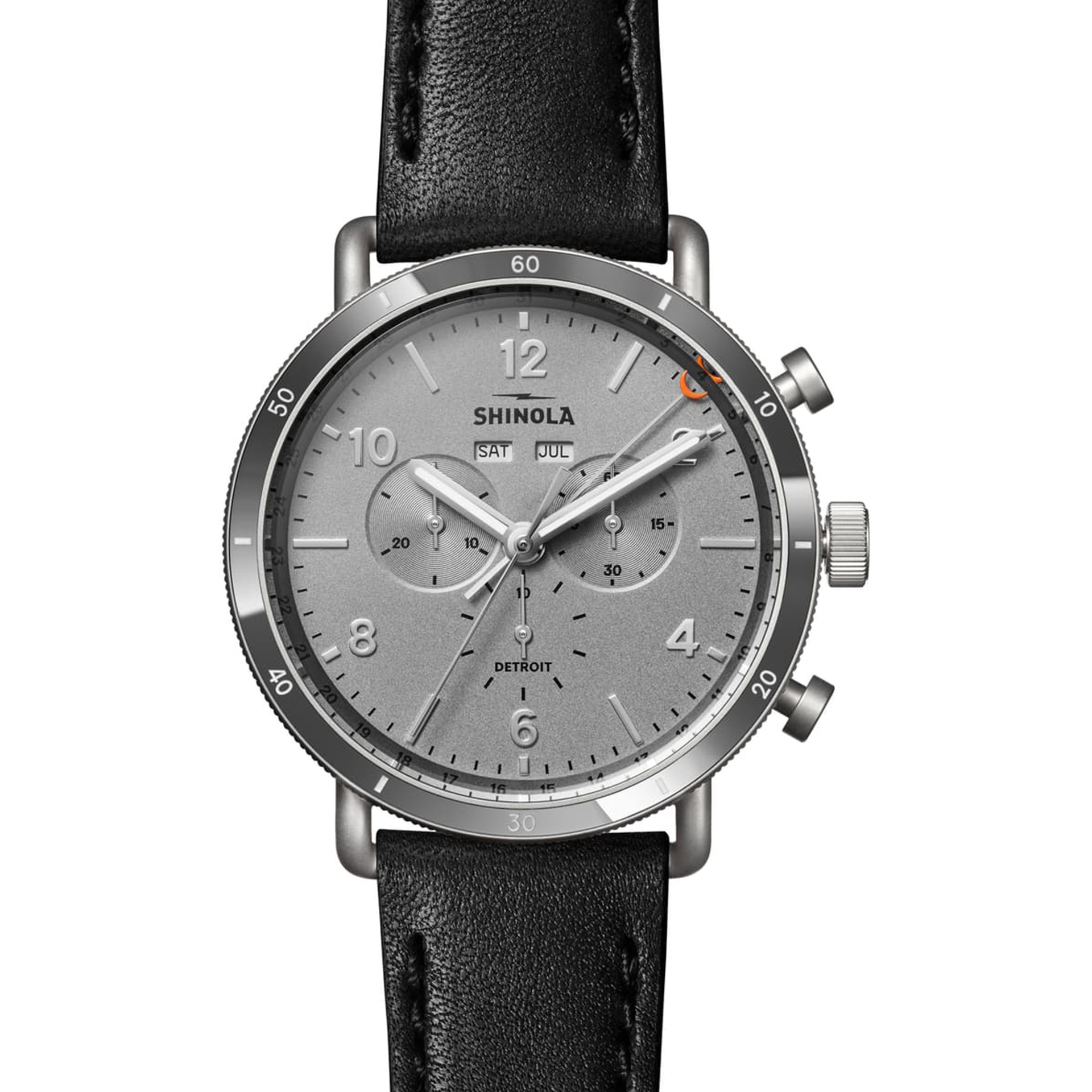 Shinola The Canfield Sport Chronograph Leather Strap Watch Set