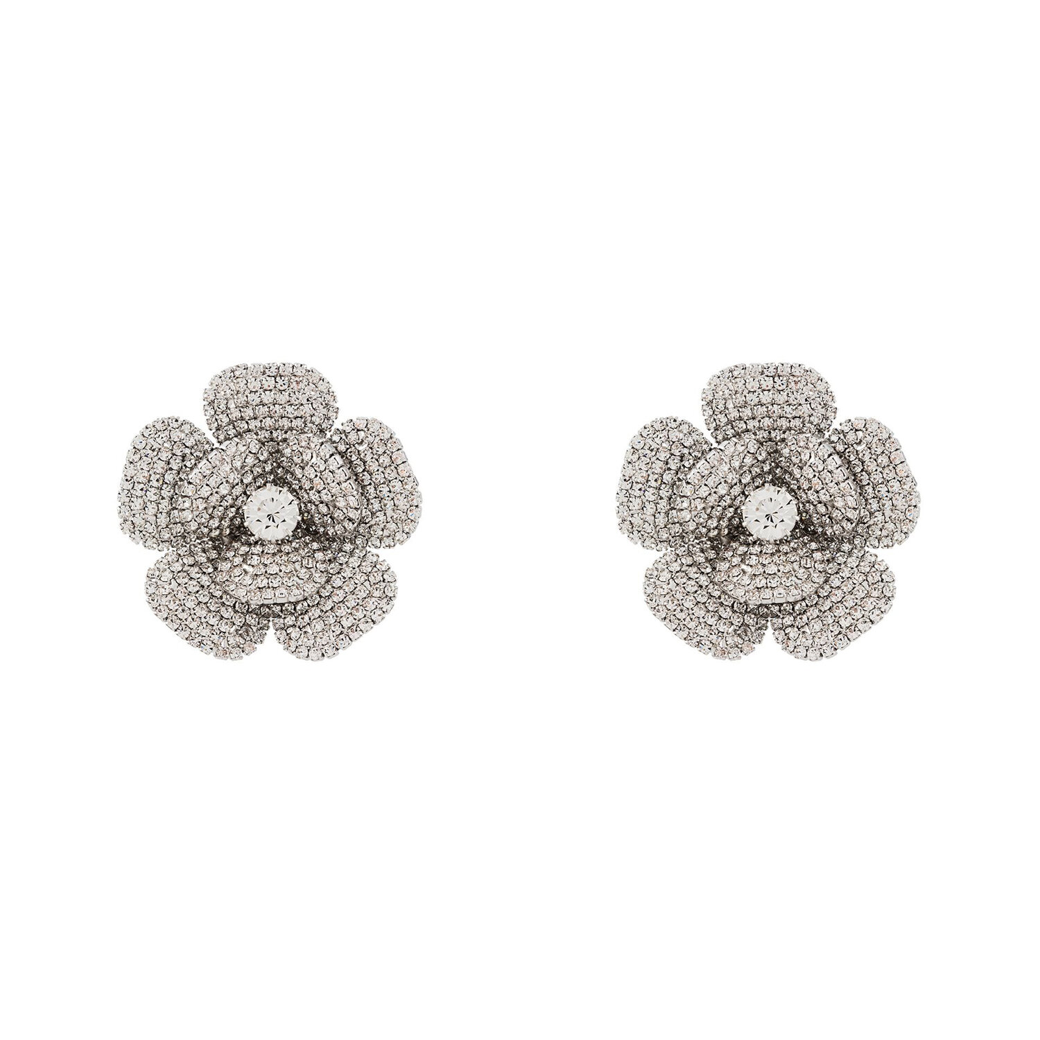 Alessandra Rich crystal-embellished flower earrings