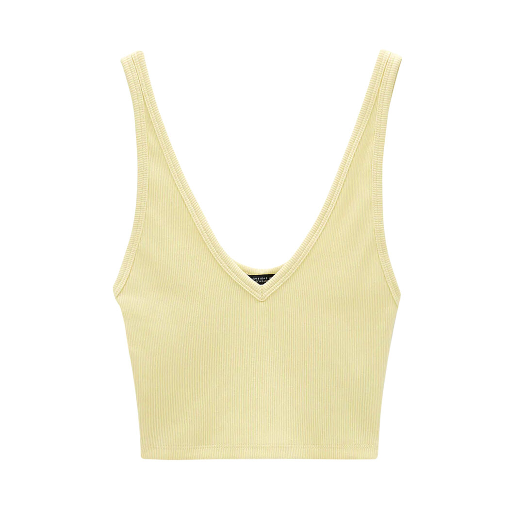 TRF Ribbed Top in Yellow