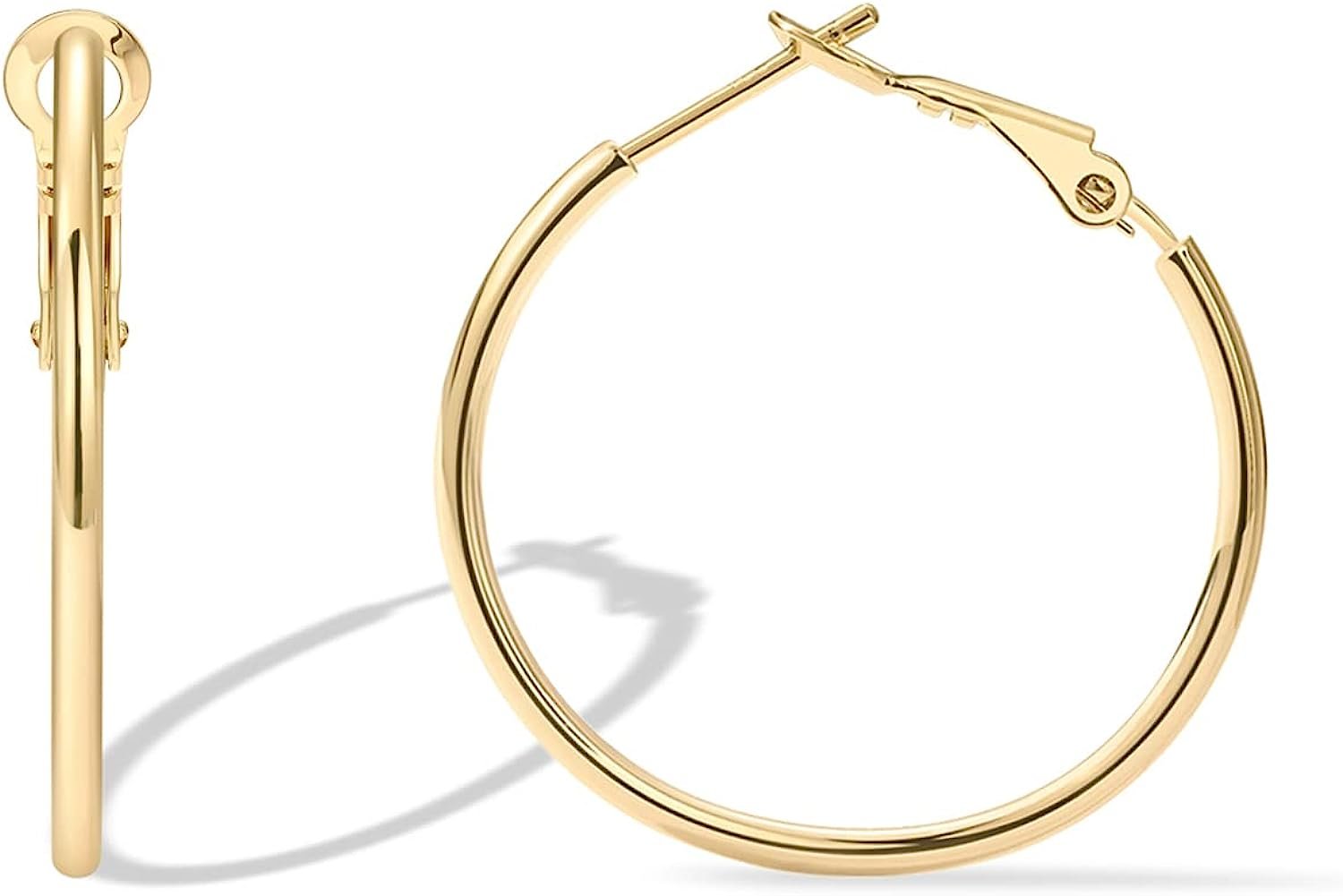 PAVOI 14K Gold Plated Sterling Silver Post Hoops.jpg