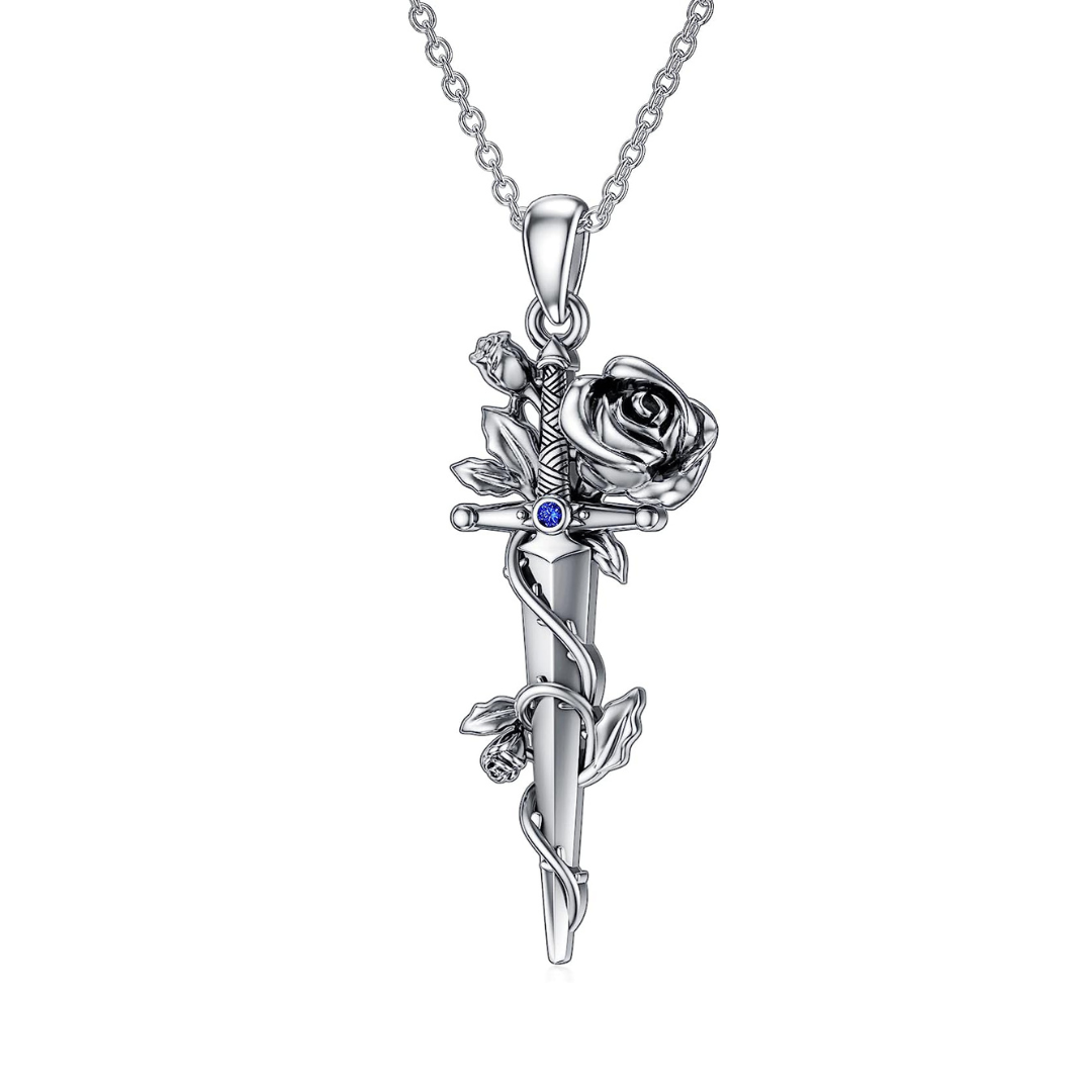 LEECCI Rose Sword 925 Sterling Silver Dagger Knife Necklace.png