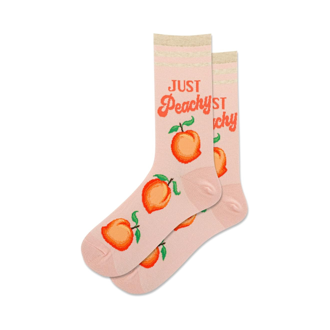 Hot Sox Womens Just Peachy Crew Sock