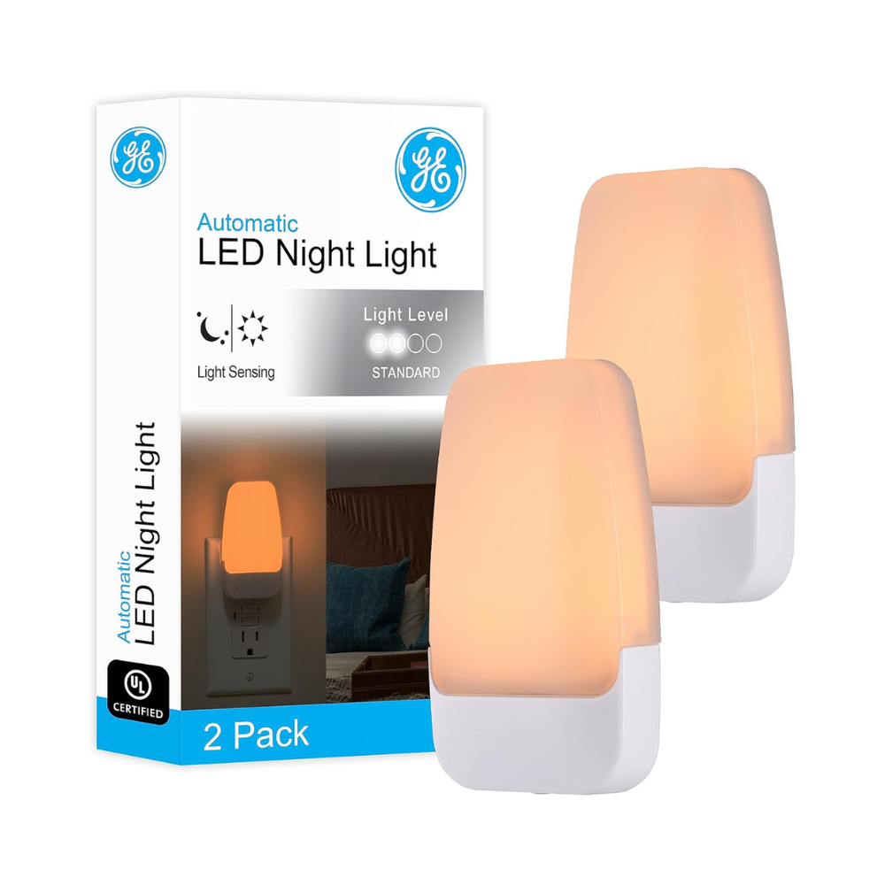 GE LED Night Light, Plug-in, Dusk to Dawn Sensor, Amber