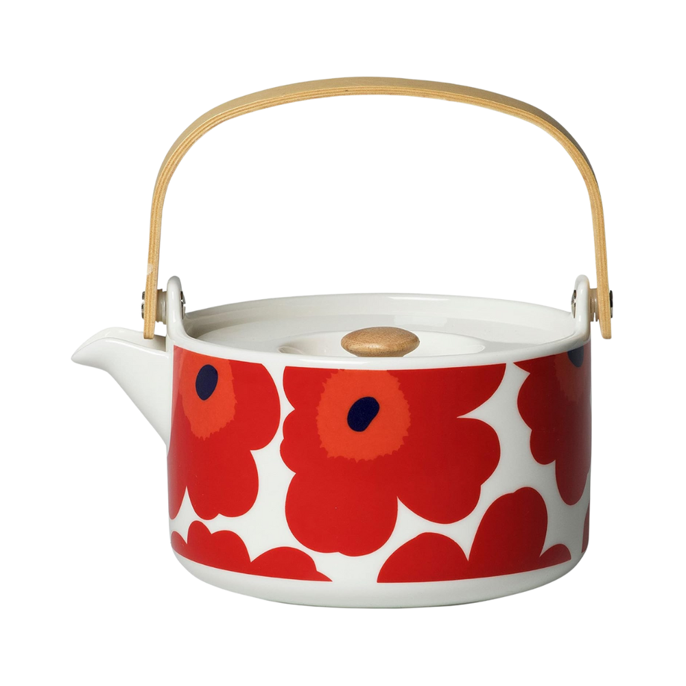 マリメッコ Marimekko Tea Pot, Red Poppy