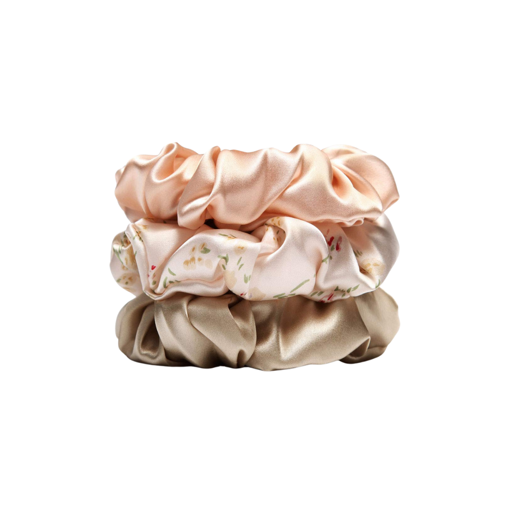 3Pack Silk Scrunchies