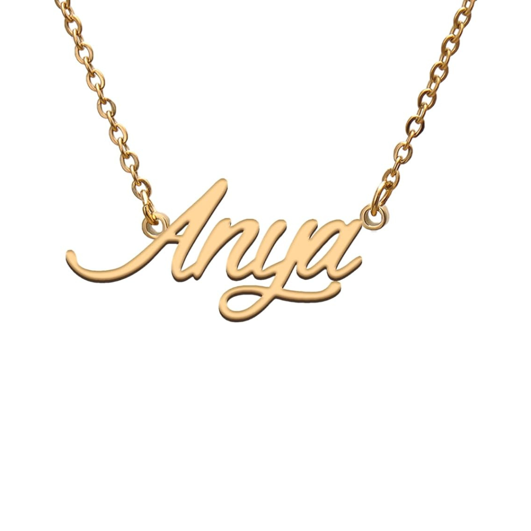 Anya Name Tag Necklace