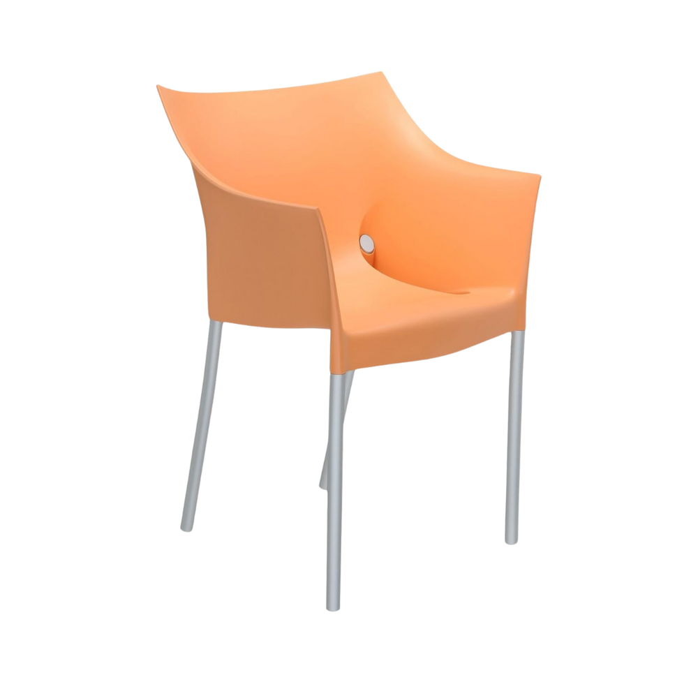 Kartell Dr. NO Chair by Philippe Starck, Matte Light Orange