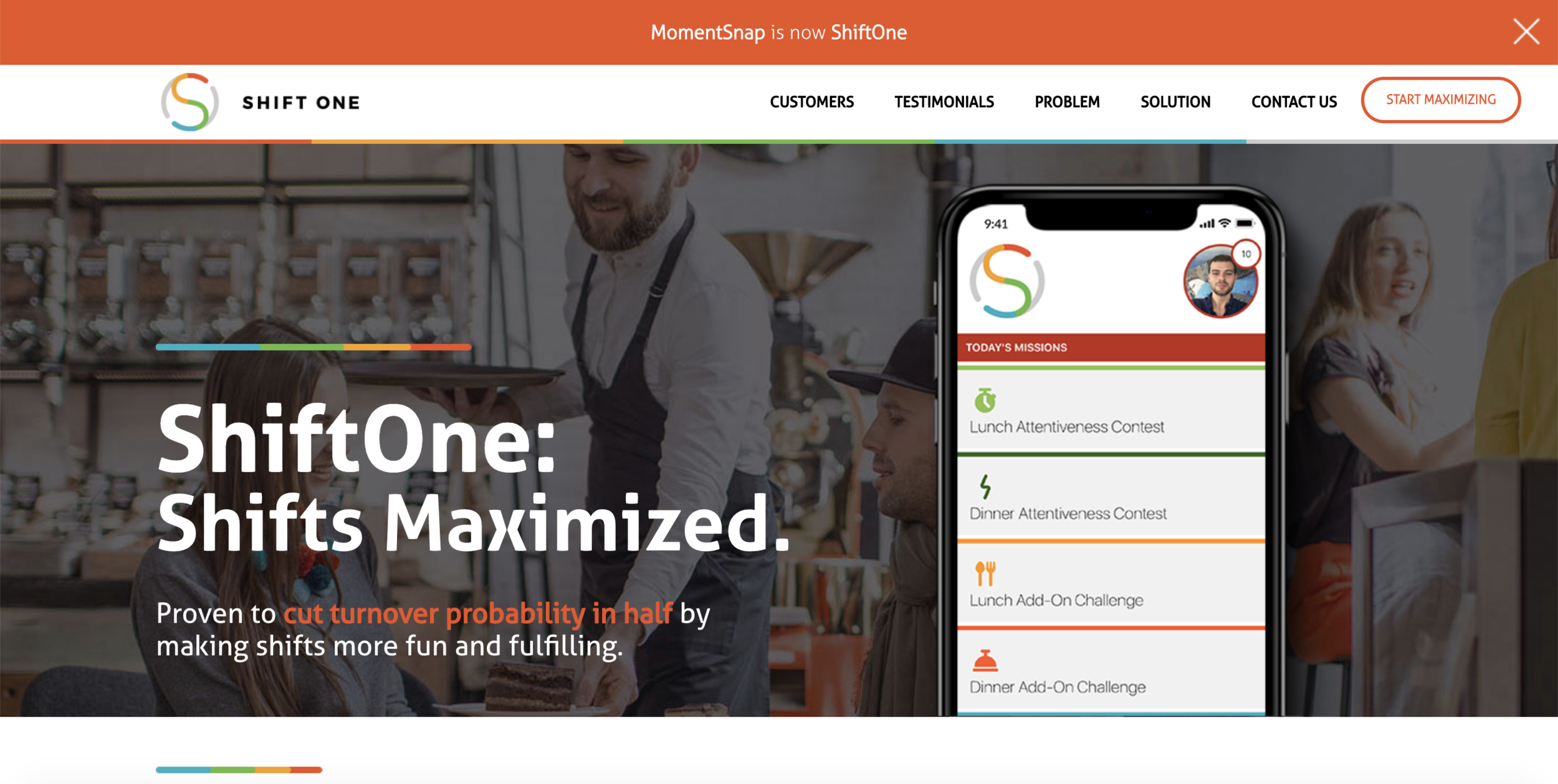 Rebranded Header Section