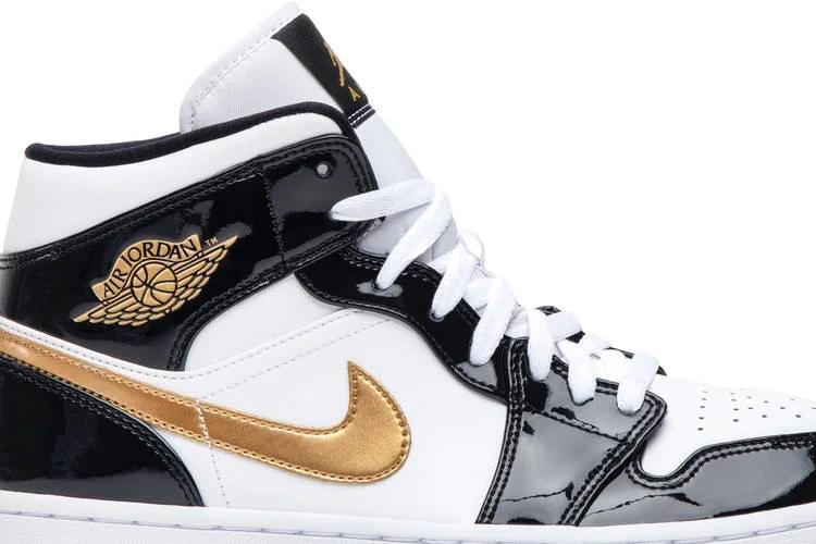aj1 mid black gold