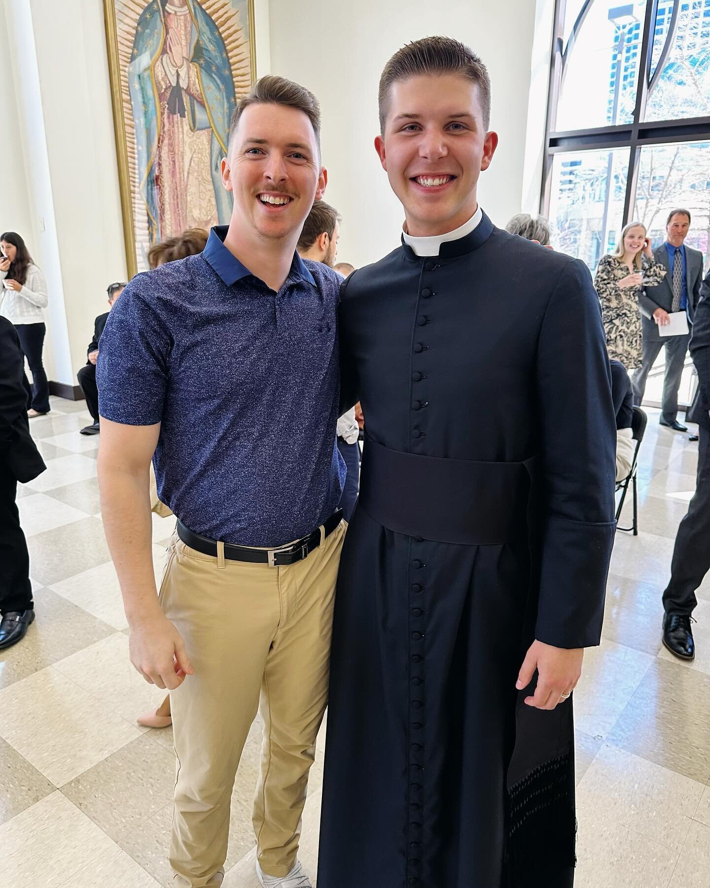 Congratulations, Deacon BRYCE! This morning was a huge milestone for him as he was ordained as a Deacon, one of the final steps before his ordination as a priest. Please pray for him as he makes this awesome transition. We&rsquo;re so proud of you! ?