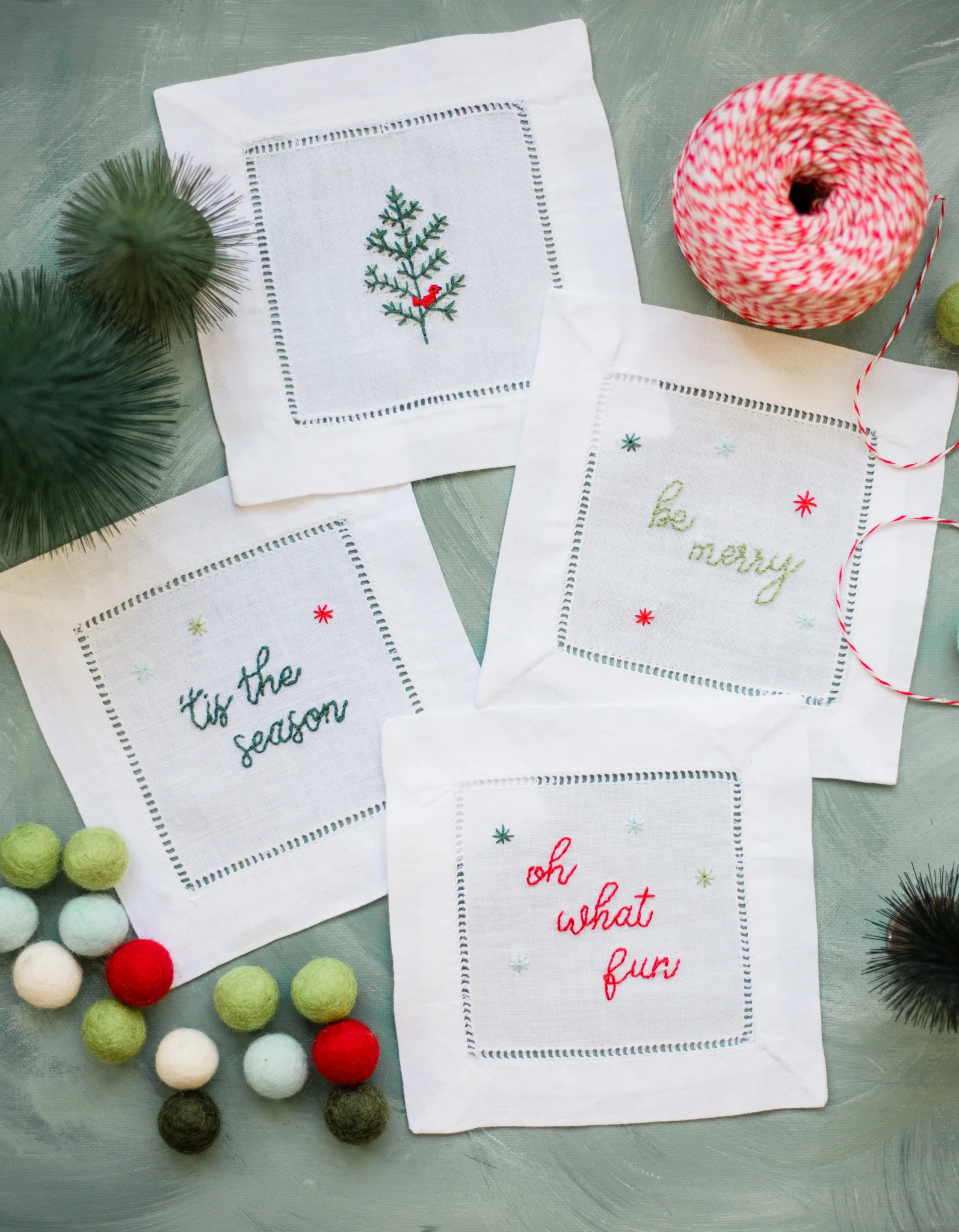 'tis the season Embroidery Kit
