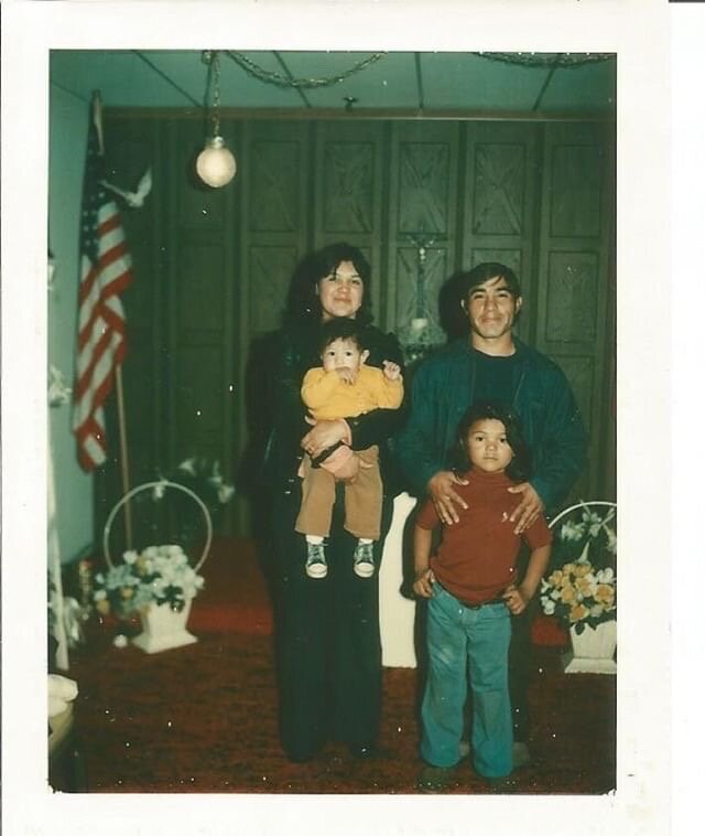  submitted by Elen “ This is a picture of my grandparents Aurelia &amp; Ruben, my uncle Jaime &amp; my dad Enrique. it was taken in Northridge, CA after receiving their US citizenship a couple of years after my grandpa moved from Michoacán &amp; my g