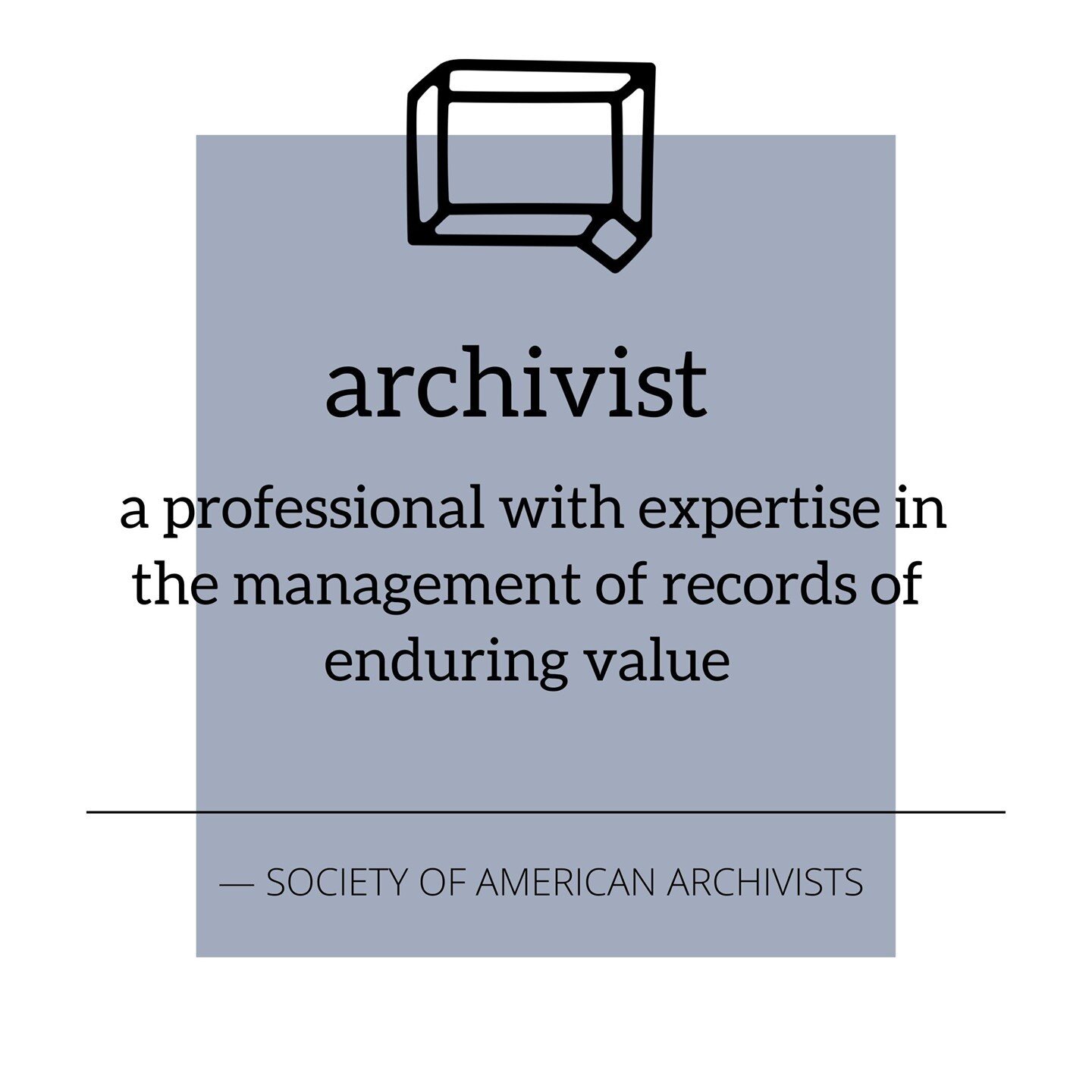 archivist + Archivist⁠
n.⁠
1. a professional with expertise in the management of records of enduring value⁠
2. an individual responsible for records of enduring value⁠
3. (capitalized and usually beginning with the) the chief official responsible for