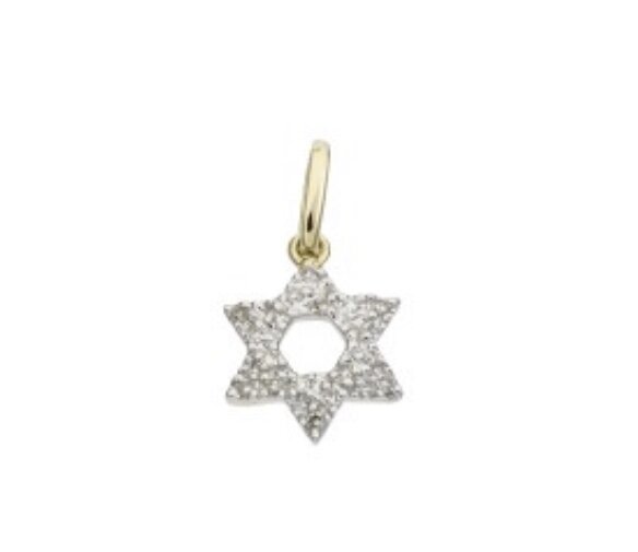 Diamond Star of David necklace