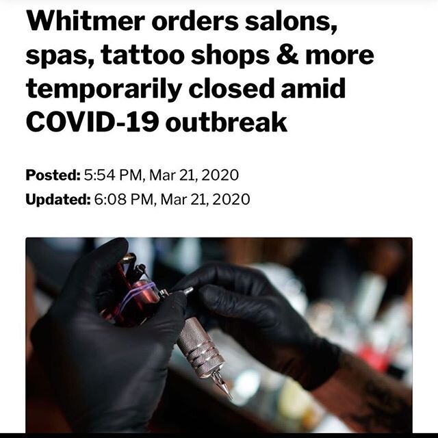 🚨Closed through April 14th. 🚨

#stopthespread #covid_19 #michigan #covid_19quarantine #covid19usa .
.
I&rsquo;m currently teaching myself how to sew and making masks for healthcare workers! .
#savelives #healthcare #help #stayhome #togetherwecan