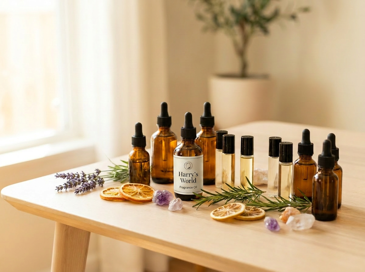 A large selection of essential and fragrance oils.