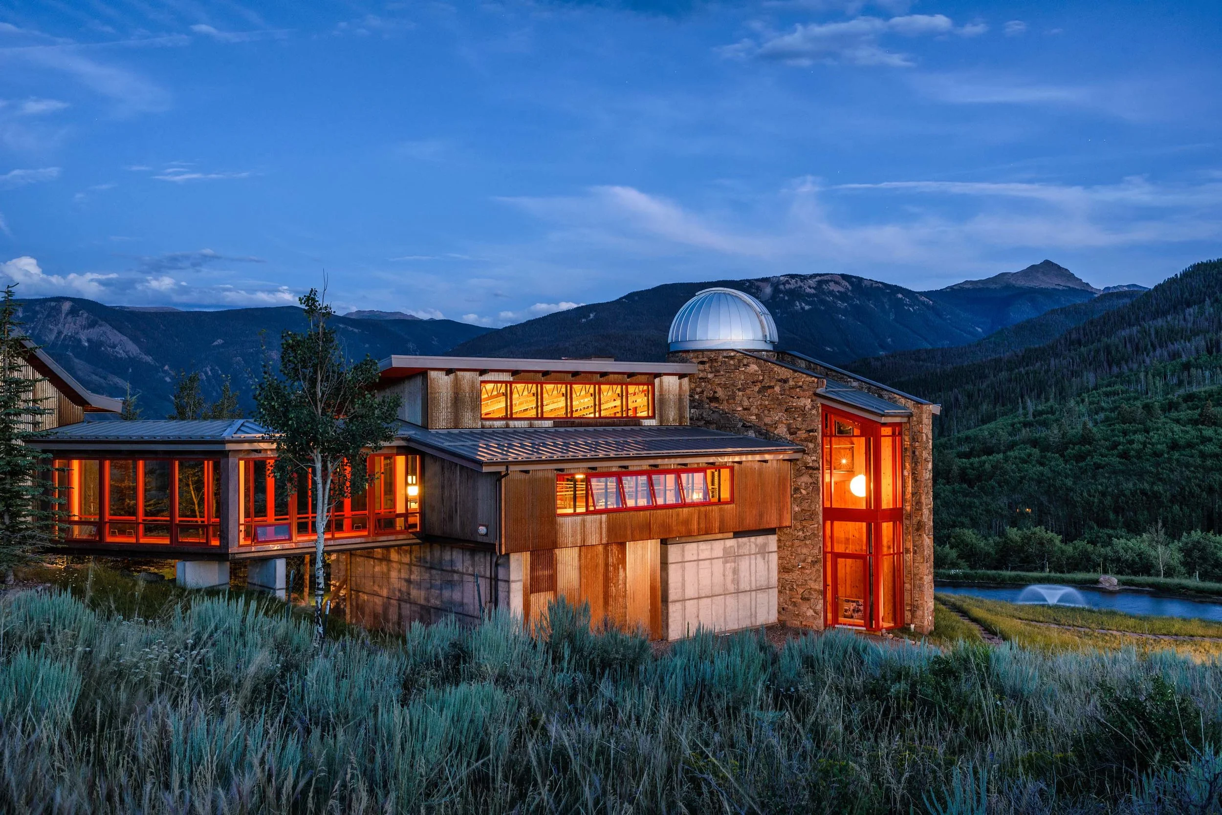 House exterior with mountain views