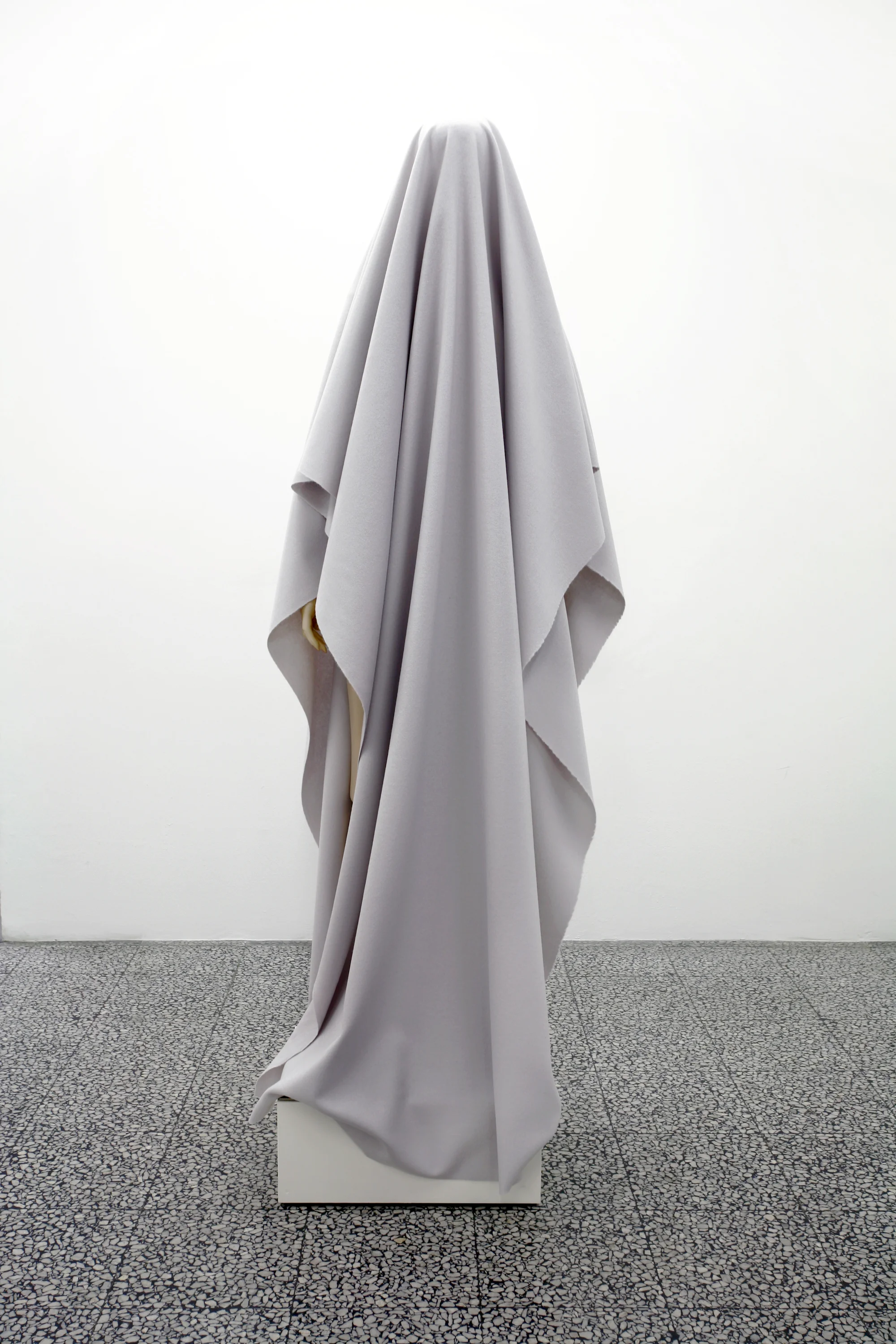   Perfume ghost   2019, Danish wool,  Eternity Air by Calvin Klein,  manniquin, 200 x 50 x 50 cm approx 