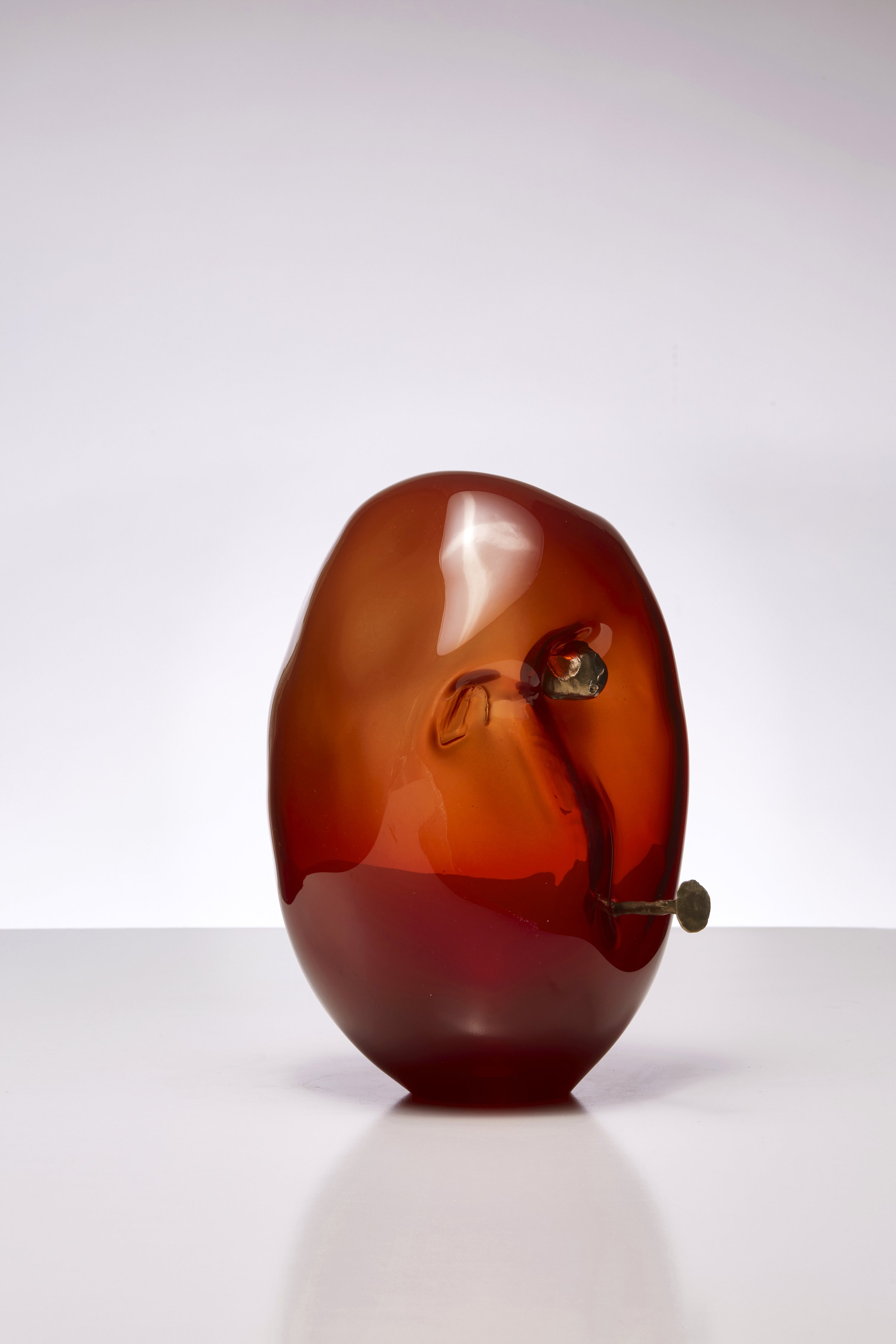Captain 2024 hand blown glass, bronze, 29 x 19 x 23 cm
