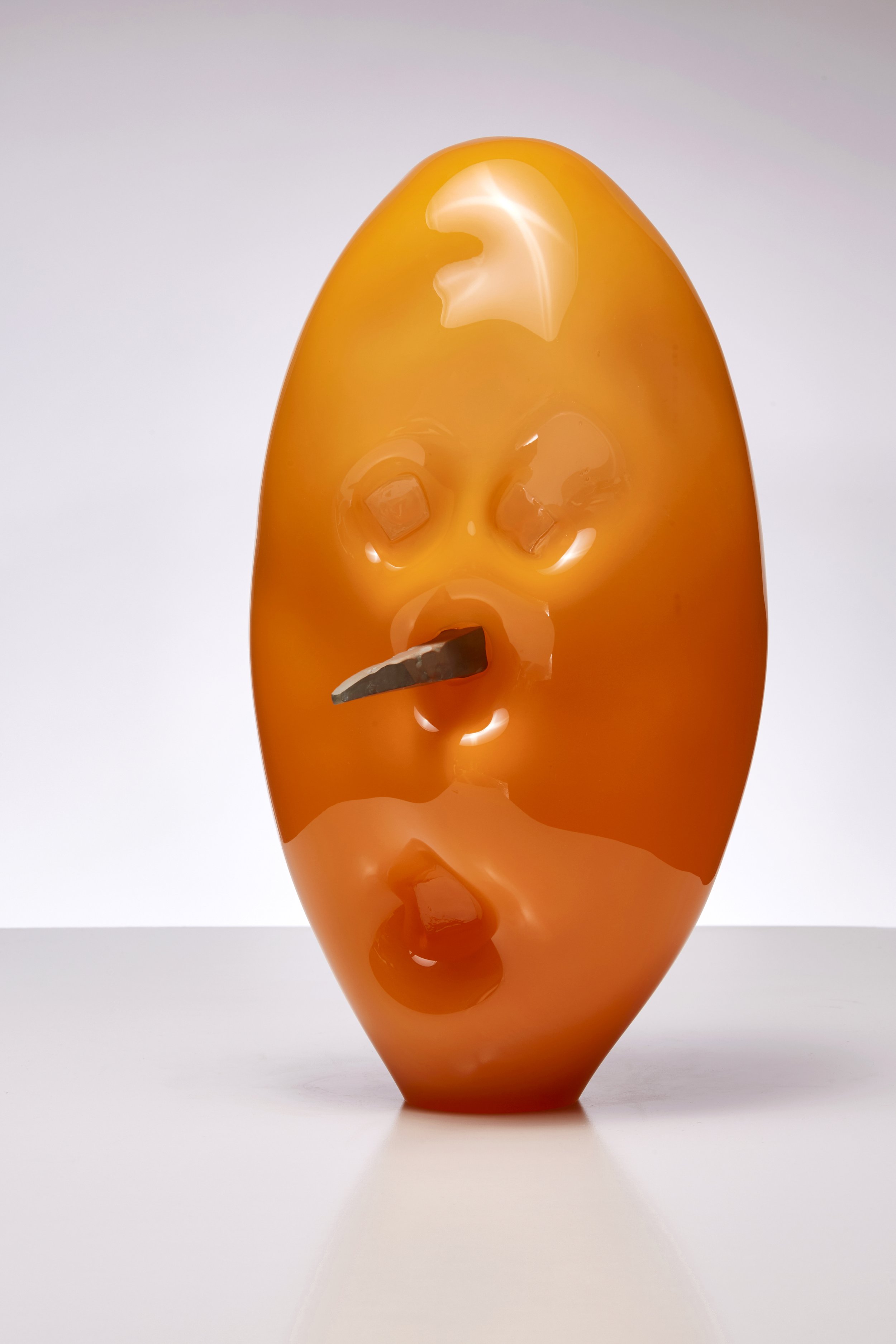 Carrot 2024 hand blown glass, bronze, 44 x 23 x 29 cm