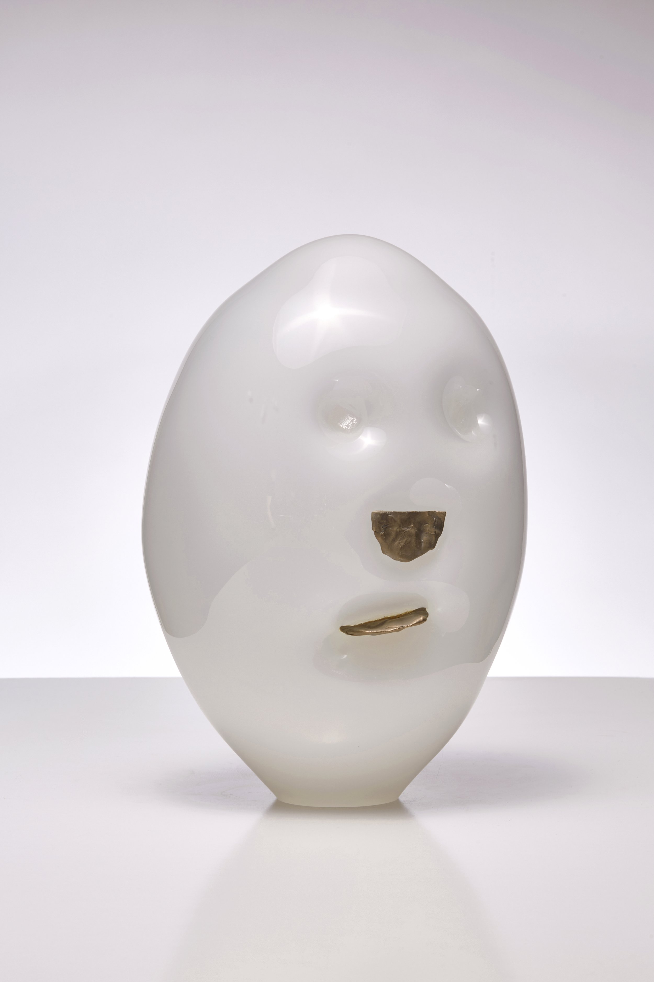 Panda 2024 hand blown glass, bronze, 36 x 24 x 24 cm