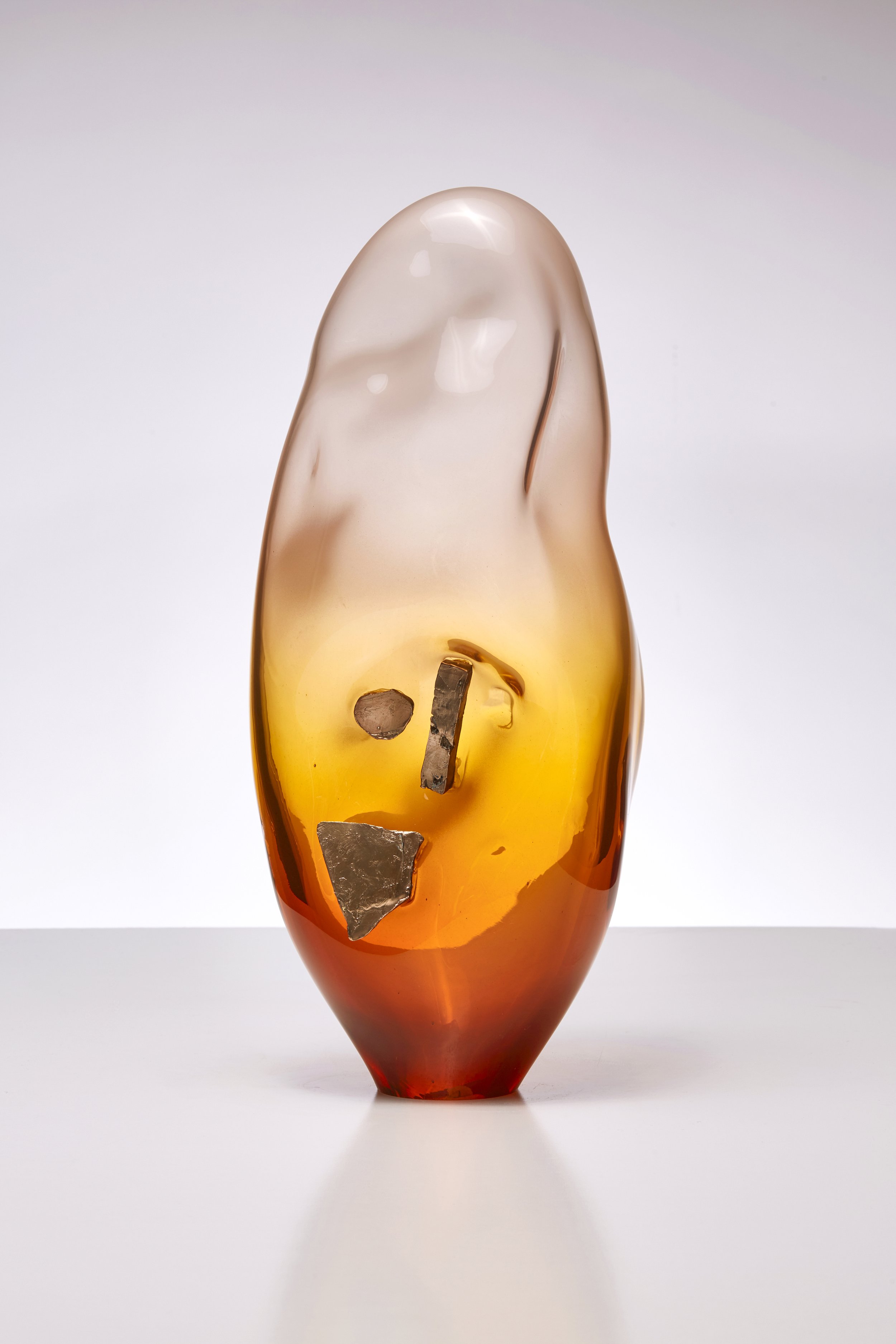 Polar 2024 hand blown glass, bronze, 41 x 18 x 17 cm