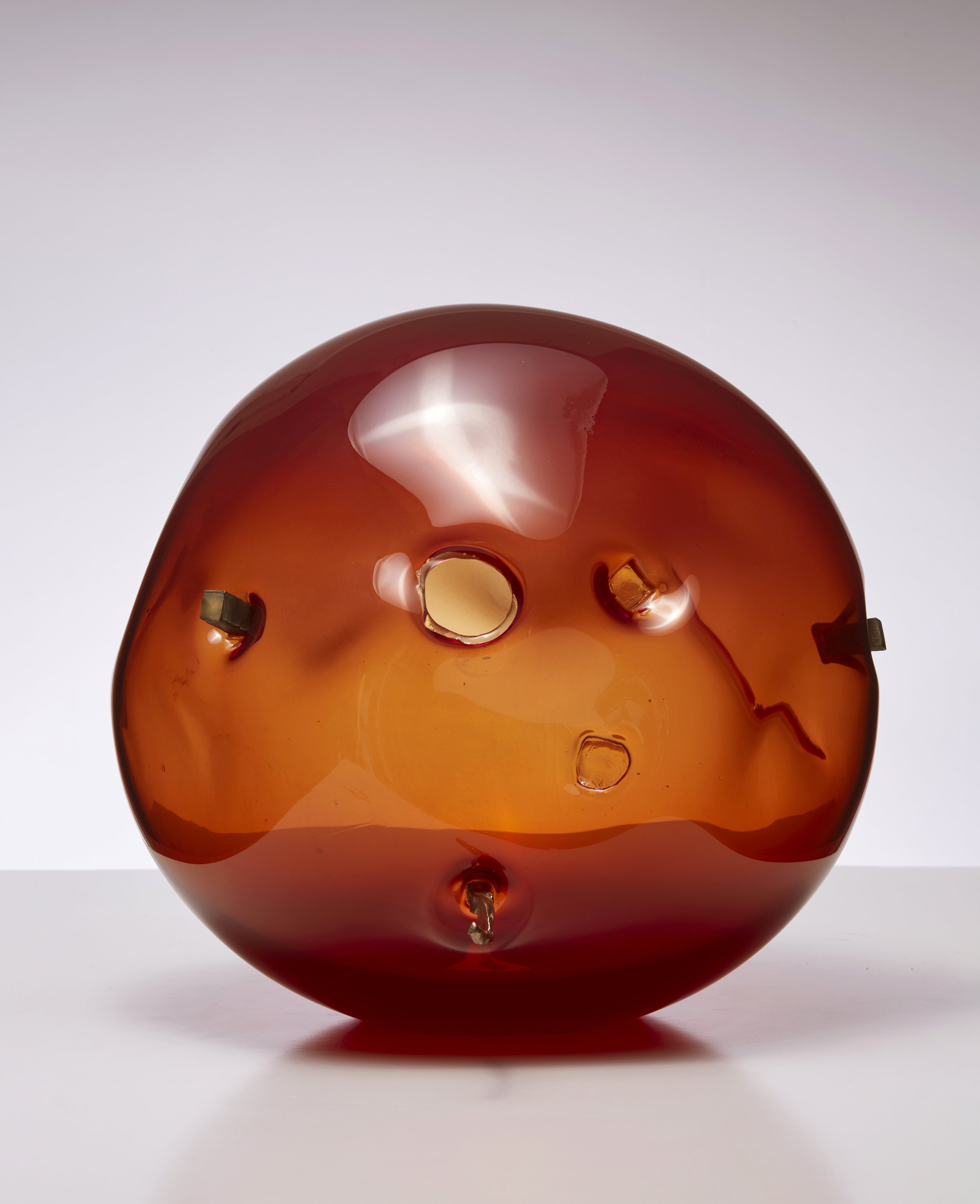 Popeye 2024 hand blown glass, bronze, 36 x 34 x 42 cm