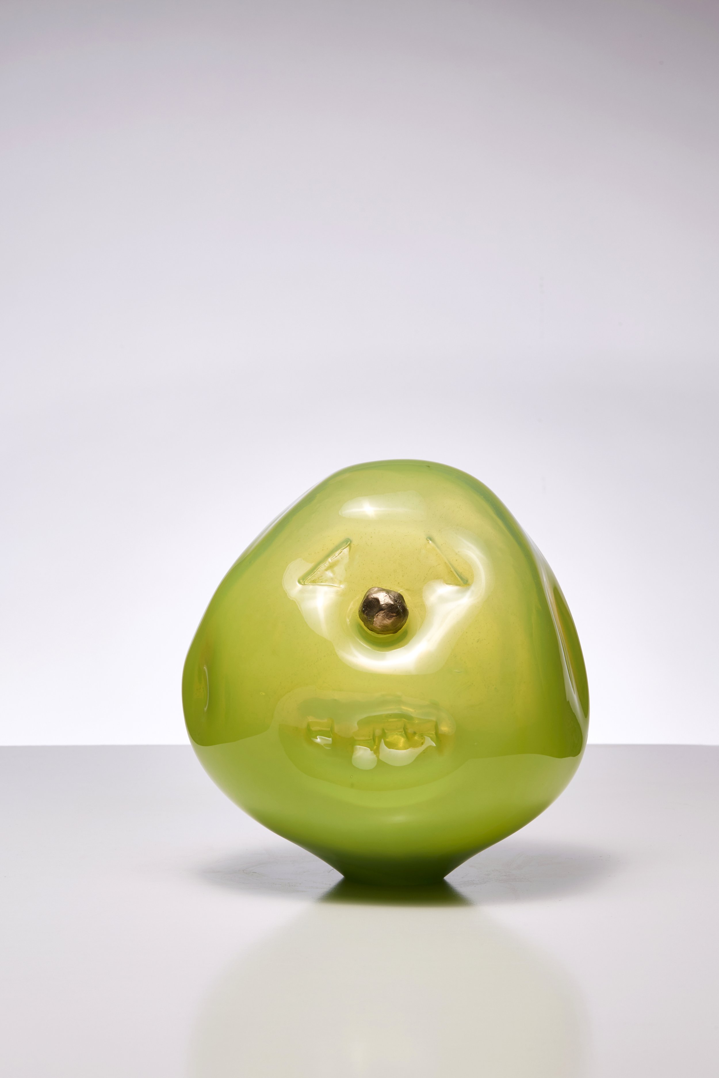 Slimey 2024 hand blown glass, bronze, 25 x 22 x 22 cm