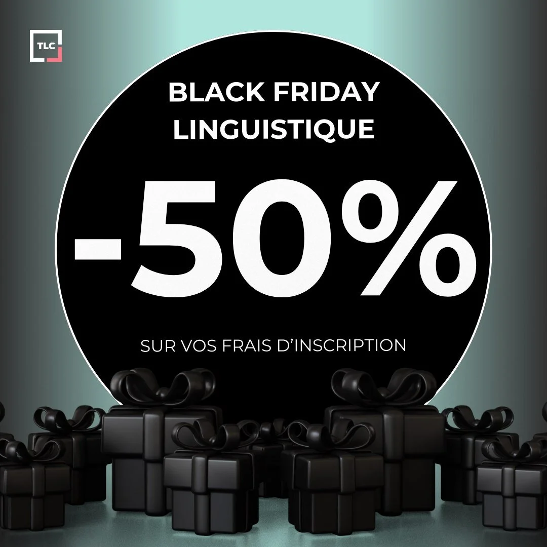 🎁 OFFRE EXCLUSIVE 🎁

Profitez du Black Friday linguistique chez The Language Corner! B&eacute;n&eacute;ficiez de notre offre exclusive et saisissez l&rsquo;occasion parfaite pour booster votre apprentissage. 

Du 20 au 25 novembre, &eacute;conomise