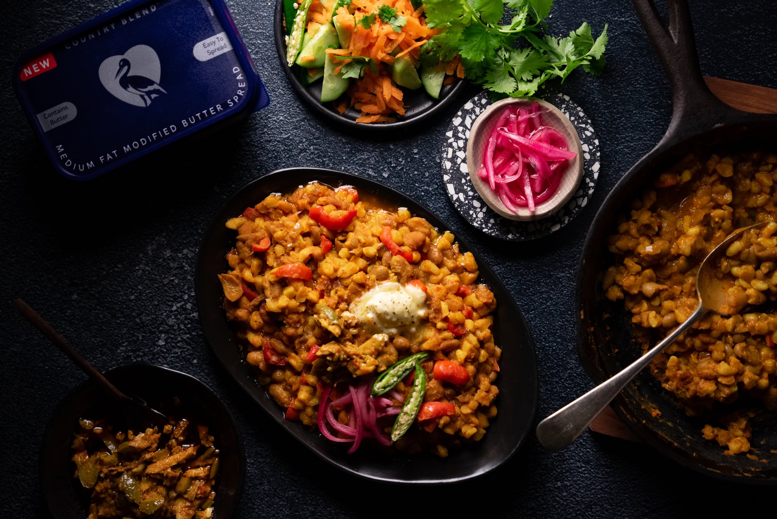 Curried Samp &amp; Beans with Peppadews