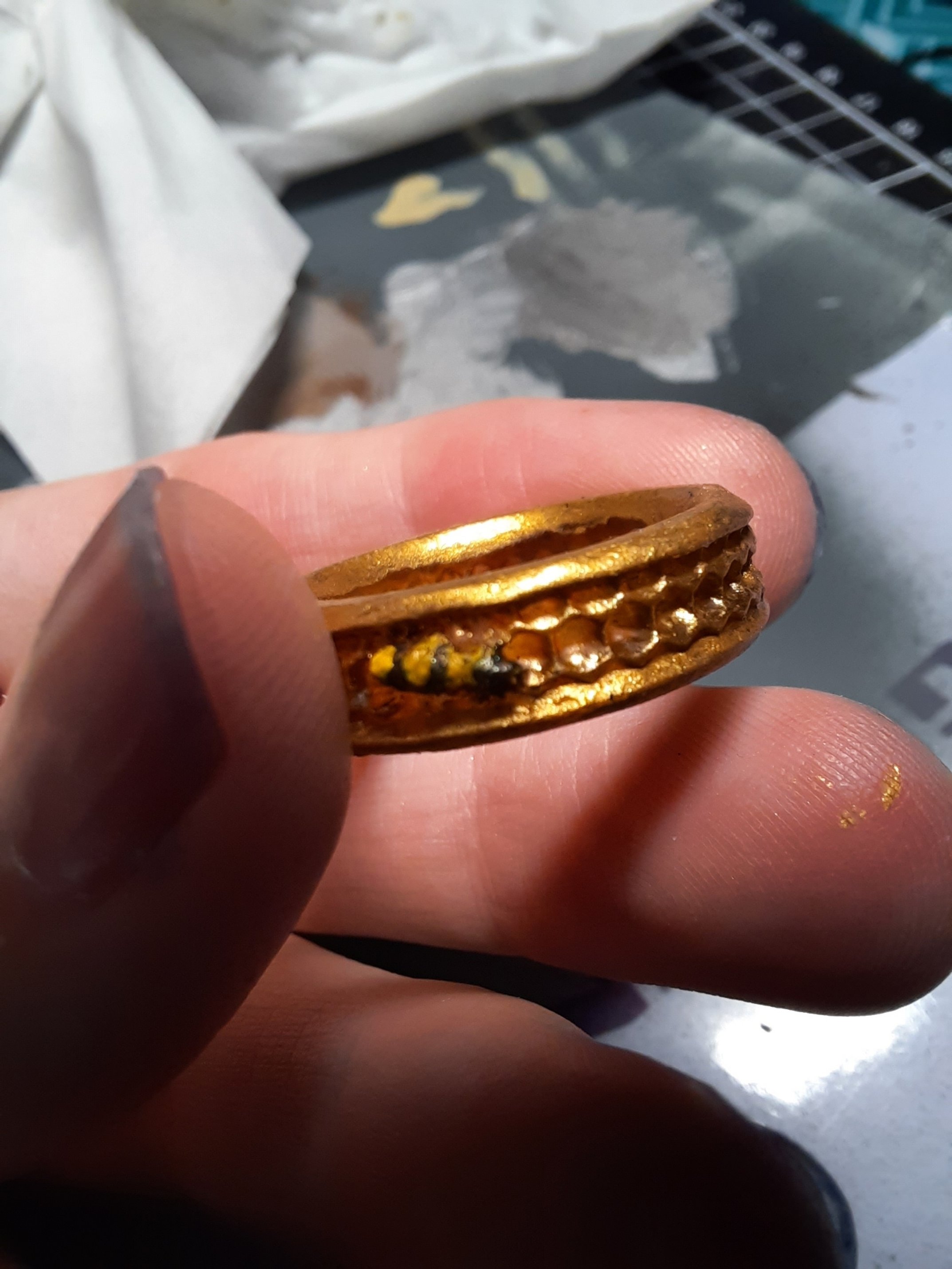 First Print and Paint of the Bee Ring