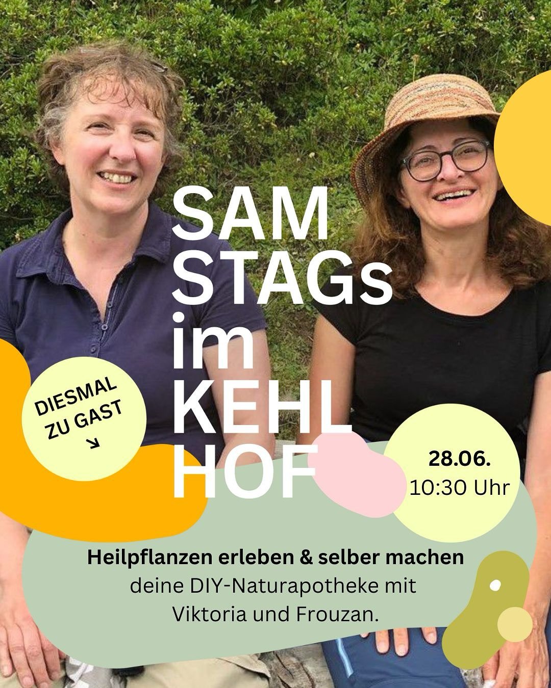 Zur&uuml;ck zur Natur &ndash; deine kleine Heilpflanzen-Auszeit im Kehlhof

Heilpflanzen entdecken, altes Wissen neu erleben, Kraft aus der Natur sch&ouml;pfen &ndash;
dieser Samstag im Kehlhof geh&ouml;rt ganz dem Gr&uuml;nen.

Gemeinsam mit Frouzan