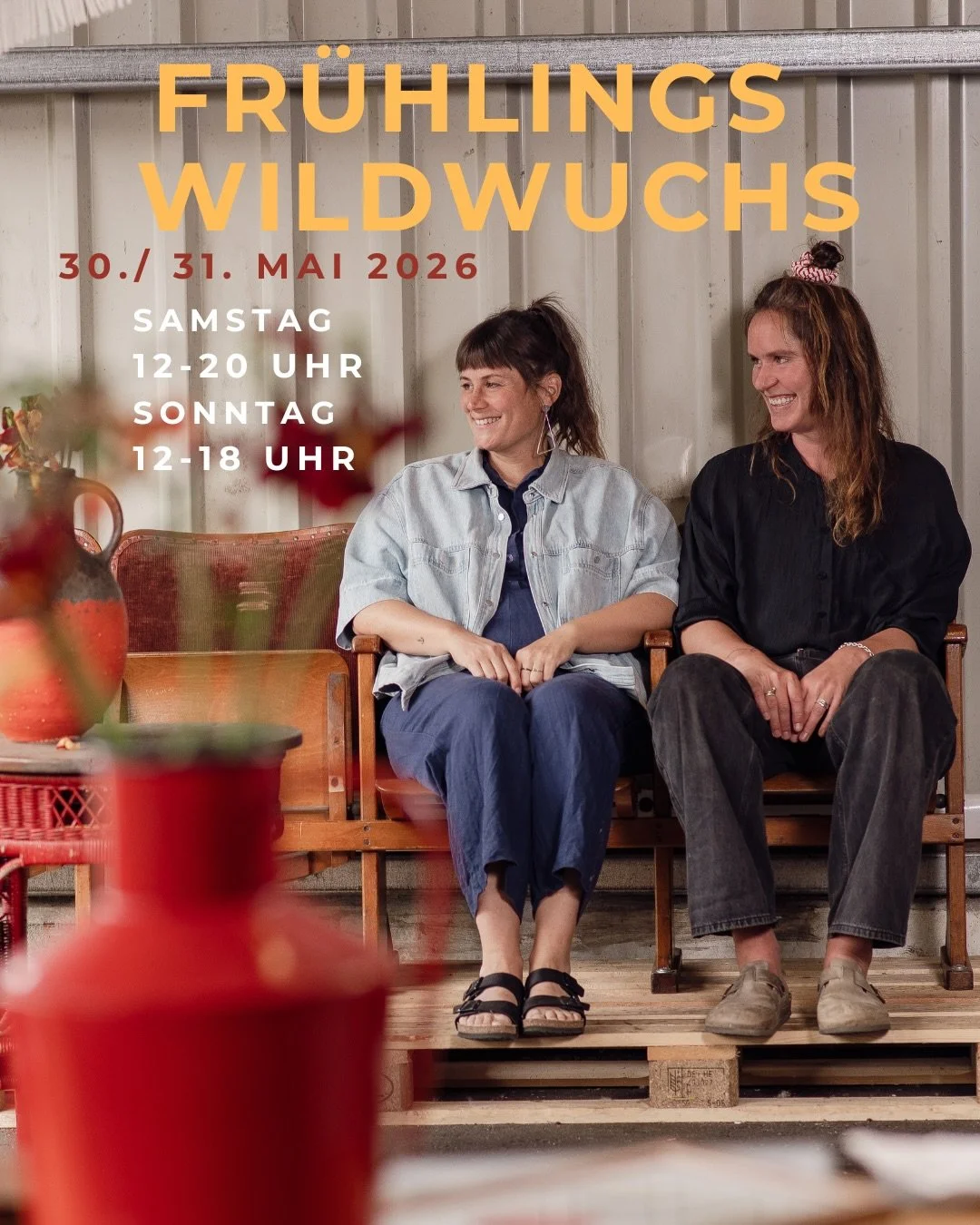 Bereit f&uuml;r ein neues Wochenende voller sch&ouml;ner Wildwuchs-Begegnungen?

Am 30. &amp; 31. Mai &ouml;ffnen wir wieder die T&uuml;ren zum Bucher&rsquo;s G&auml;rtli. Freut euch auf ein Wochenende voller Farben, Kreativit&auml;t und echtem Mitei