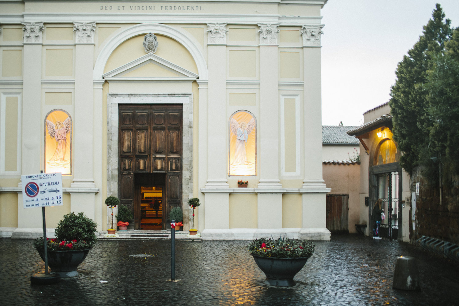  The church of the monastery of the Servite order, with the entrance into the monastery (or convent) itself to the left of the photo. Founded as a daughter house of the Servite order in Florence, the monastery was constructed from 1250 to 1270. Learn