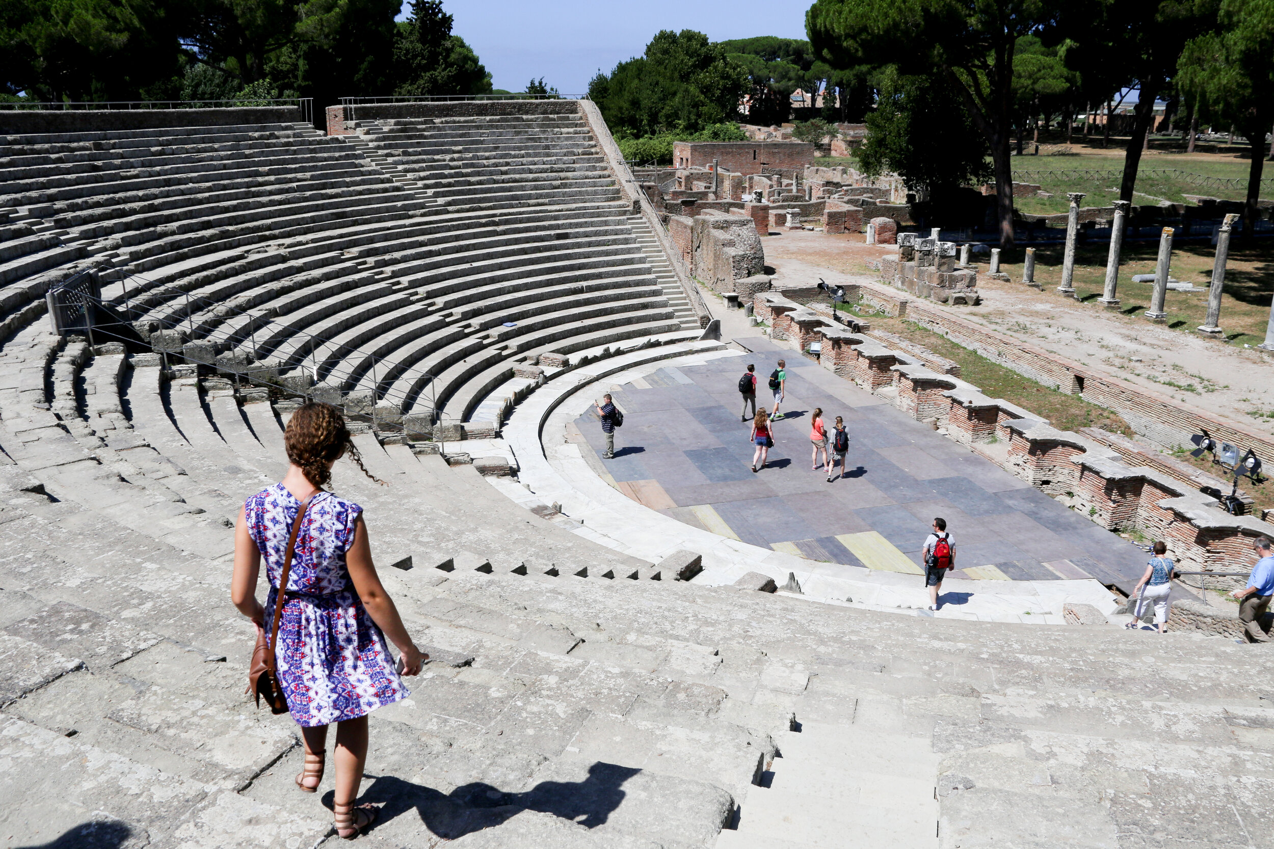 Reciting speeches in the amphitheater at Ostia Antica. 