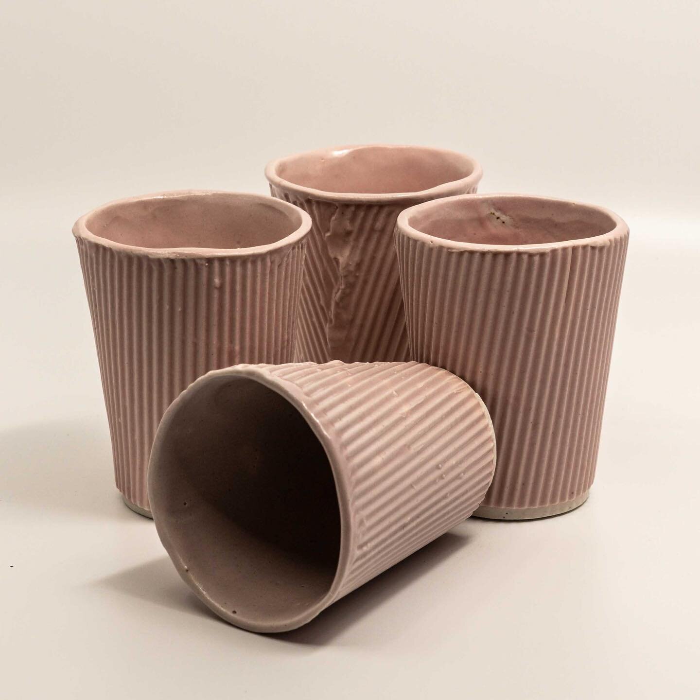 Pink porcelain beakers in my online shop