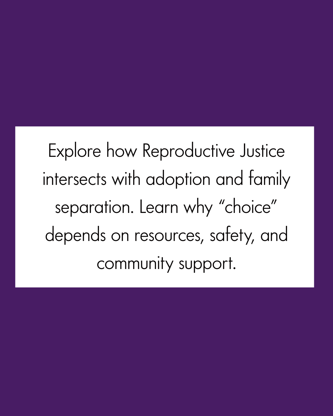 Reproductive Justice 