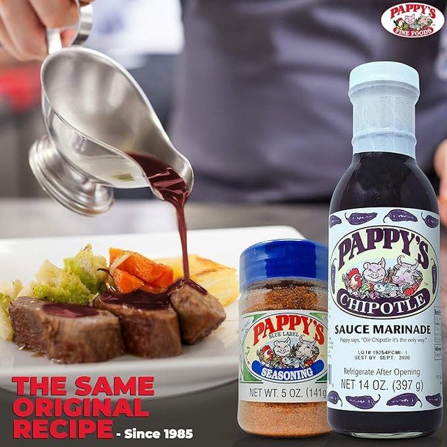 Pappy's Chipotle sauce and Blue Label seasoning are the perfect pair!
#pappys #tritip #californiabbq #originalseasoning #dinner #foodie #foodporn
