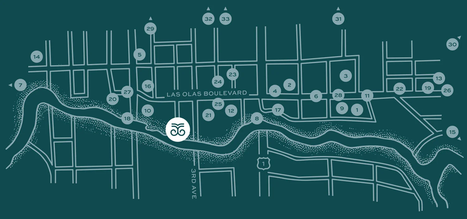 Map of Alluvion Las Olas’s location and Points of Interest around.