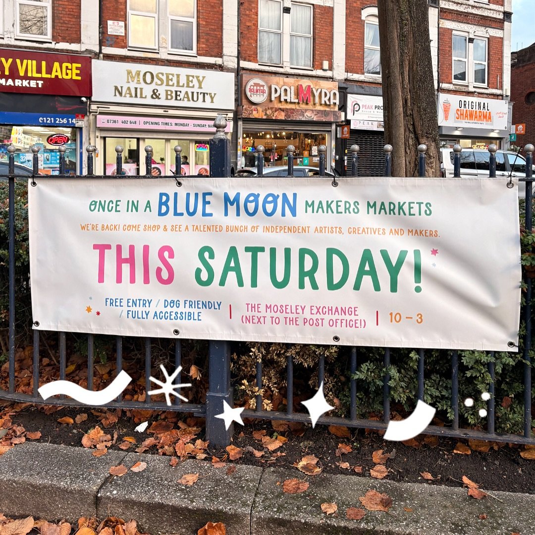IT&rsquo;S OFFICIAL, THE (brand-new! 😍✨) BANNER IS UP &amp; WE ARE BACK IN MOSELEY THIS SATURDAY FOR OUR FIRST AUTUMN MAKERS MARKET OF THE SEASON!!!! 🎃🍂🥮🌟✨

in case you didn&rsquo;t know&hellip; we&rsquo;re a free-to-enter Makers Market with tra