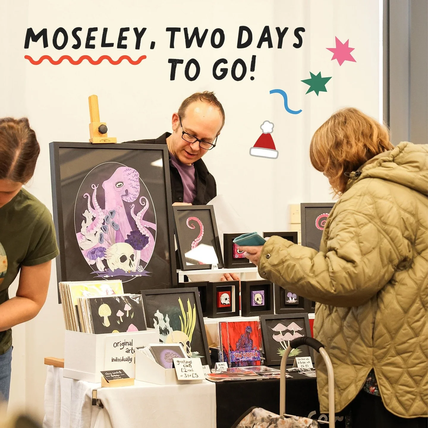 MOSELEY, THIS IS YOUR TWO-DAY WARNING!!!!! ❄️☃️🧦✨🌟🕺🛍️

Join us at BLUE MOON, a free-to-enter Makers Markets with traders from Birmingham &amp; beyond, all in one space, ready for people to shop small. We&rsquo;re back for our Winter dates, and we