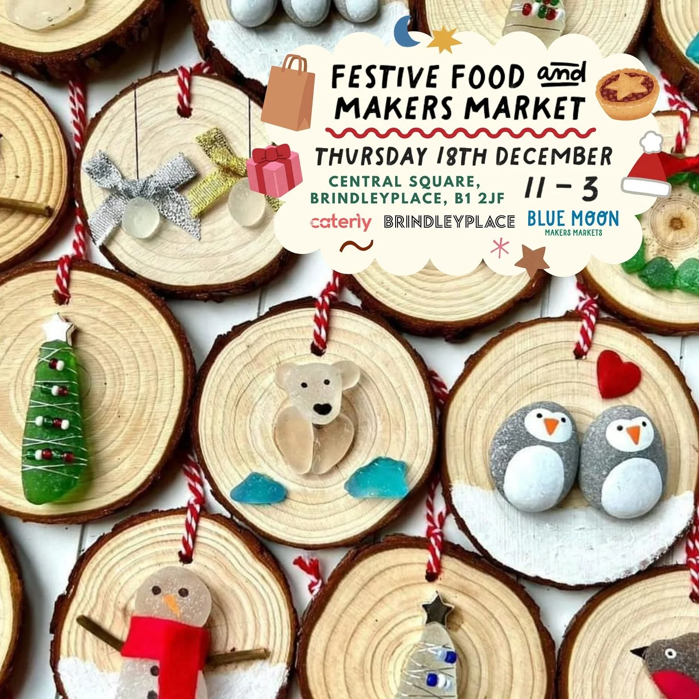 SIX DAYS TO GO UNTIL OUR FESTIVE FOOD &amp; MAKERS MARKET ☃️🧣🧦❄️🎁📣🌟✨ We&rsquo;re finishing the year in a brand-new location ~ teaming up with @brindleyplace &amp; @caterly.uk to bring you a wonderful market in the heart of Brindleyplace! 🛍️🍩🥰