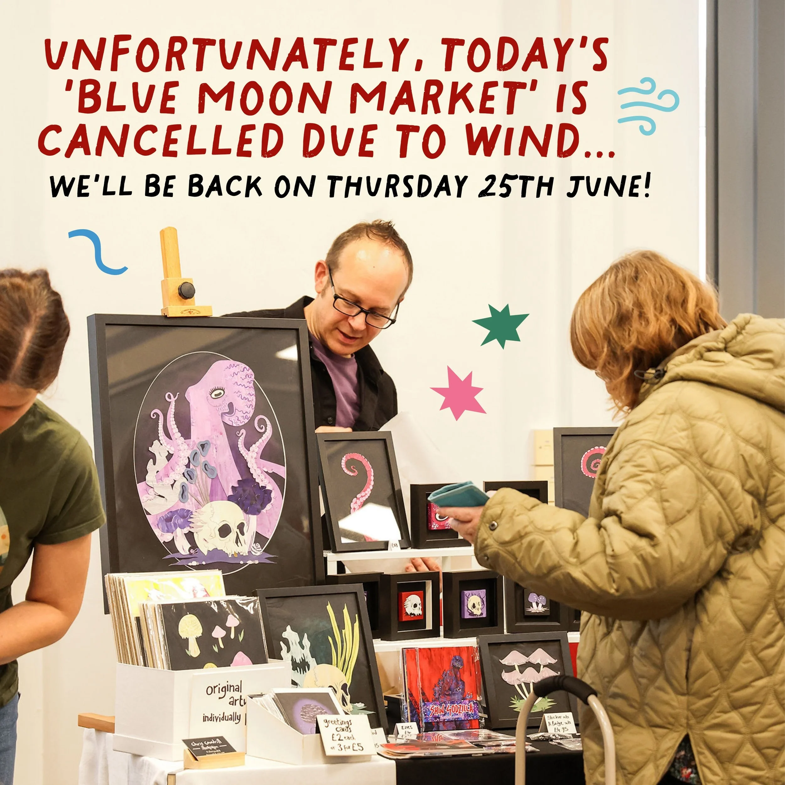 🚨😭☔️⬇️ For the first time ever (!!!!) in BLUE MOON Markets history, we&rsquo;ve had to make the incredibly difficult decision to cancel today&rsquo;s market, which was supposed to be taking place in Central Square, Brindleyplace. The market was sup