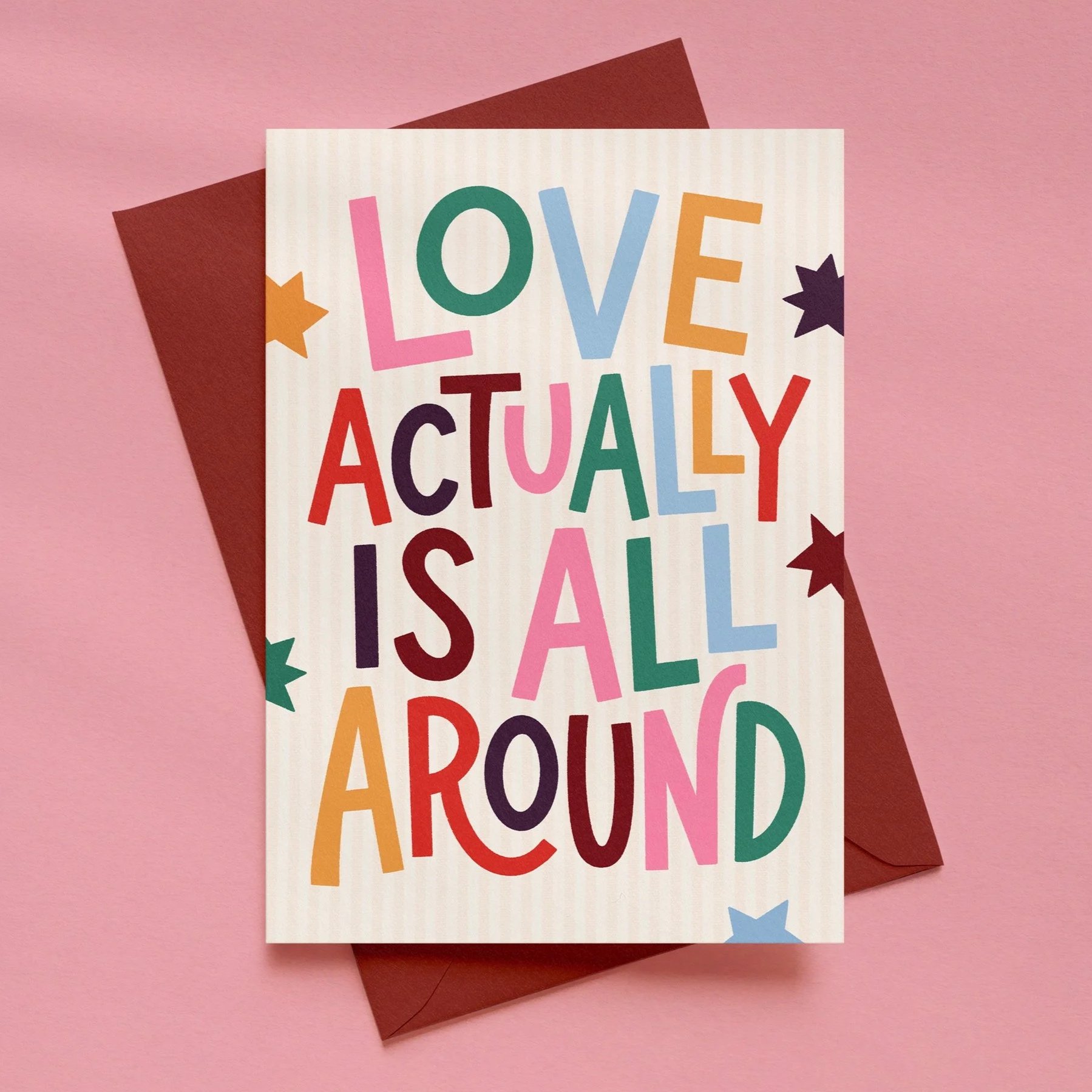 Love Actually Is All Around, A6 ILLUSTRATED GREETING CARD