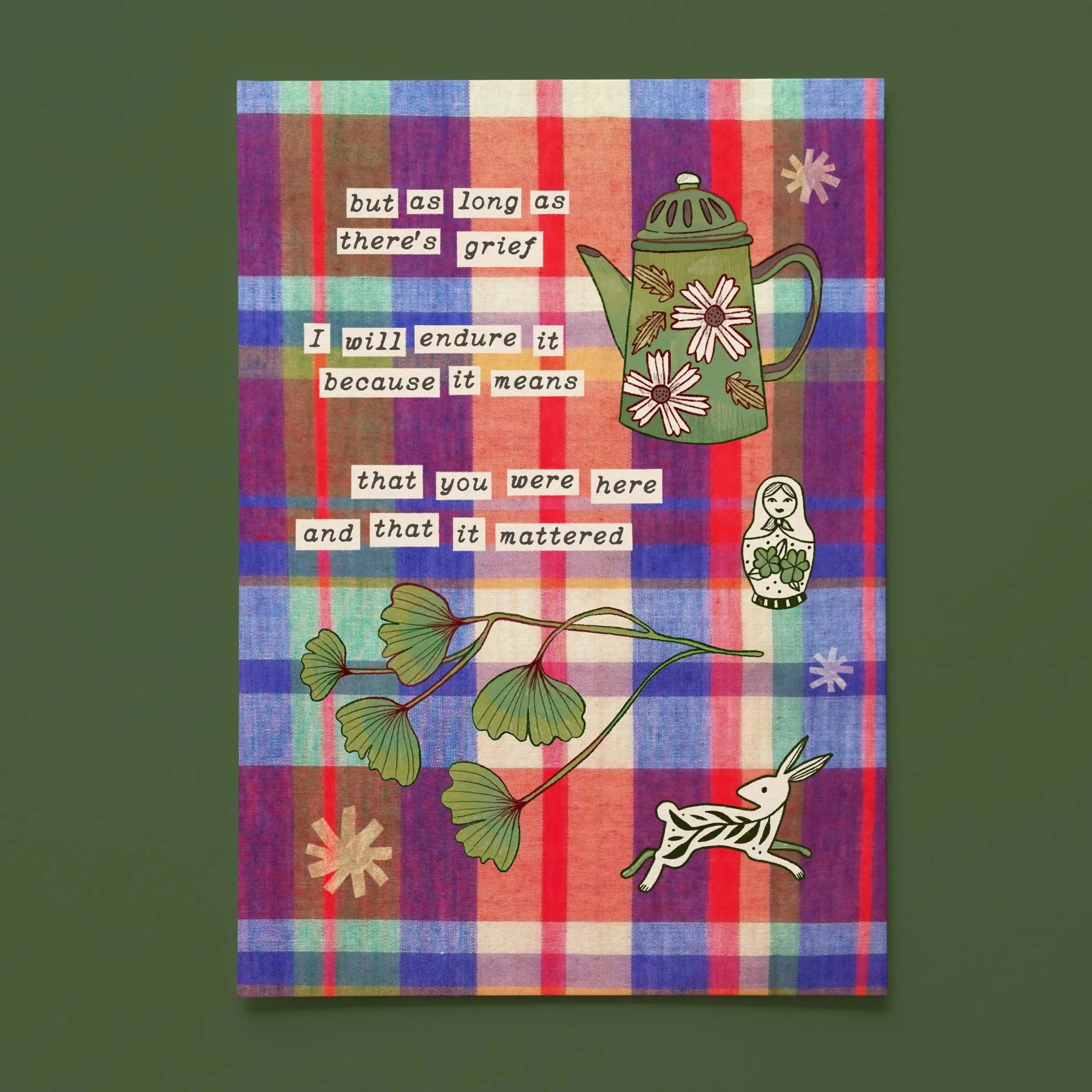 BUT AS LONG AS THERE'S GRIEF, ILLUSTRATED ART PRINT