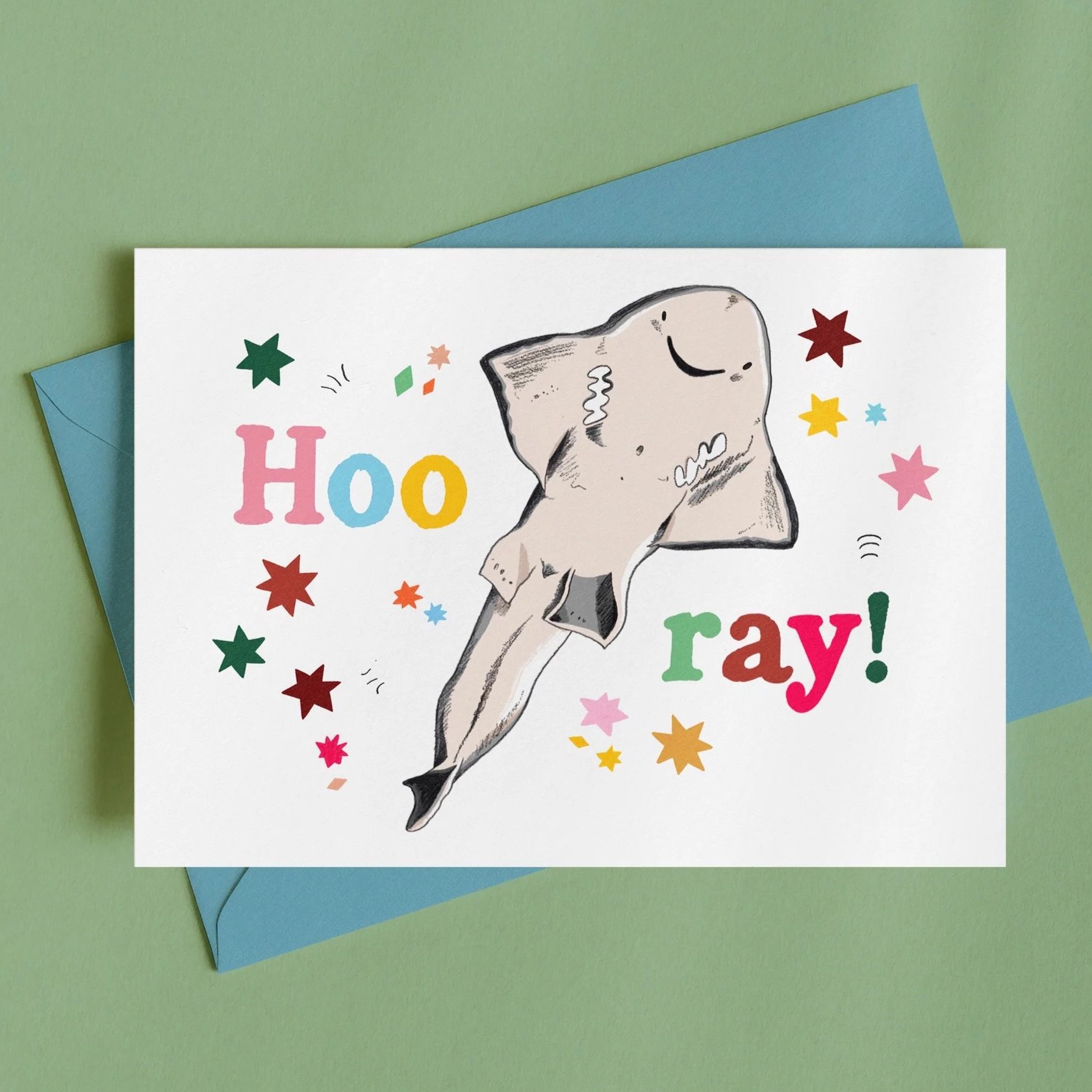 HOORAY - ILLUSTRATED A6 CONGRATULATIONS CARD