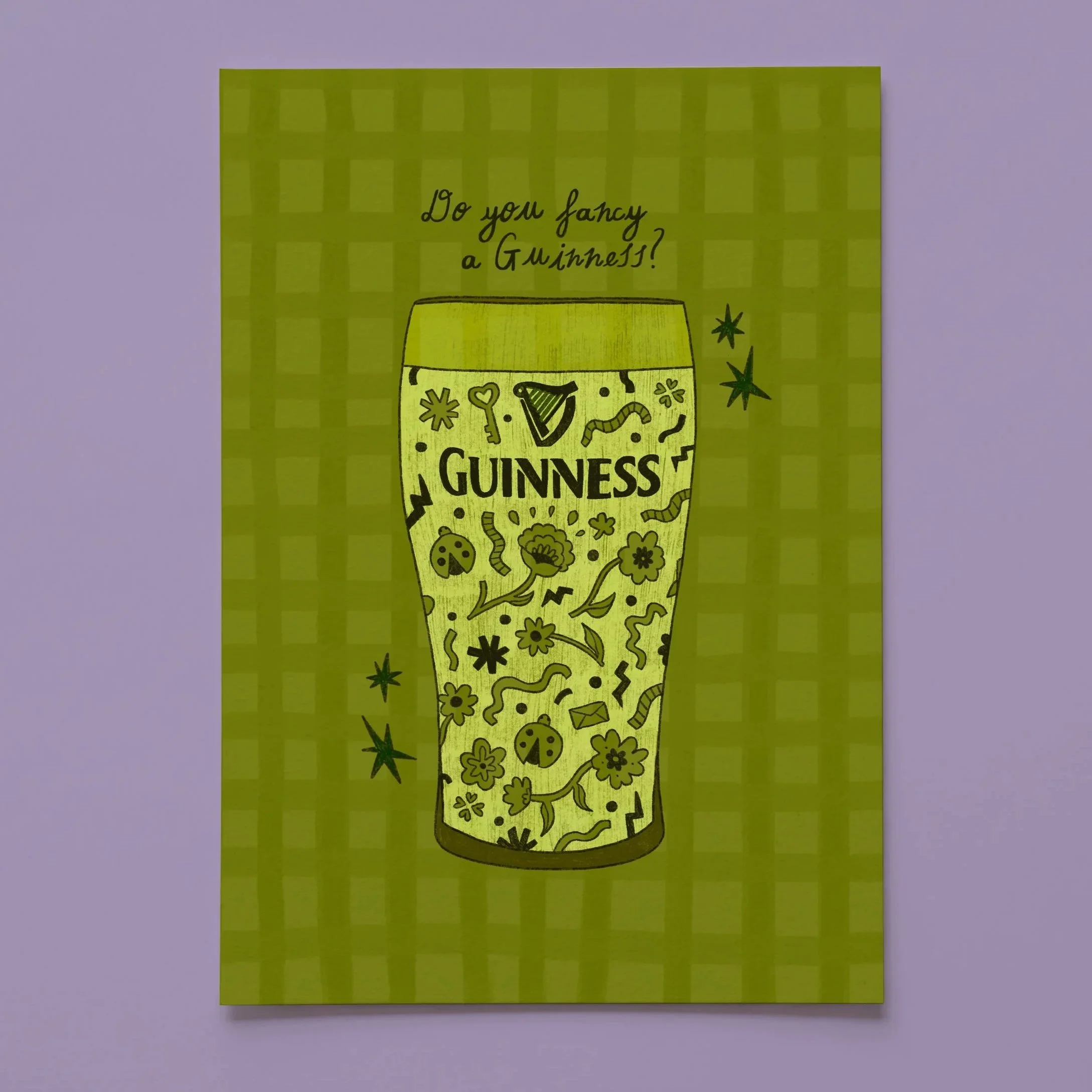 DO YOU FANCY A GUINNESS? ILLUSTRATED ART PRINT